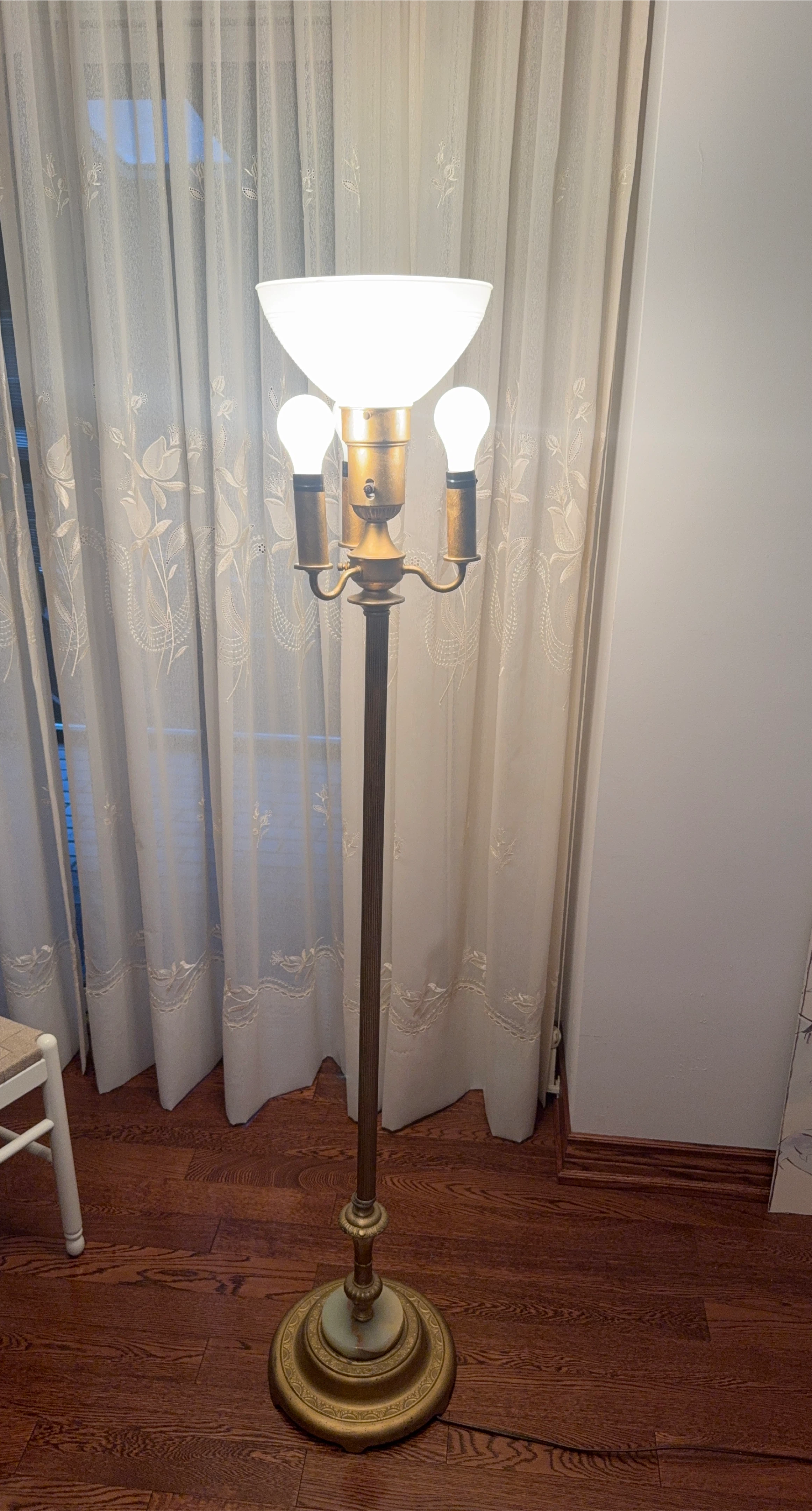 Vintage Brass Floor Lamp