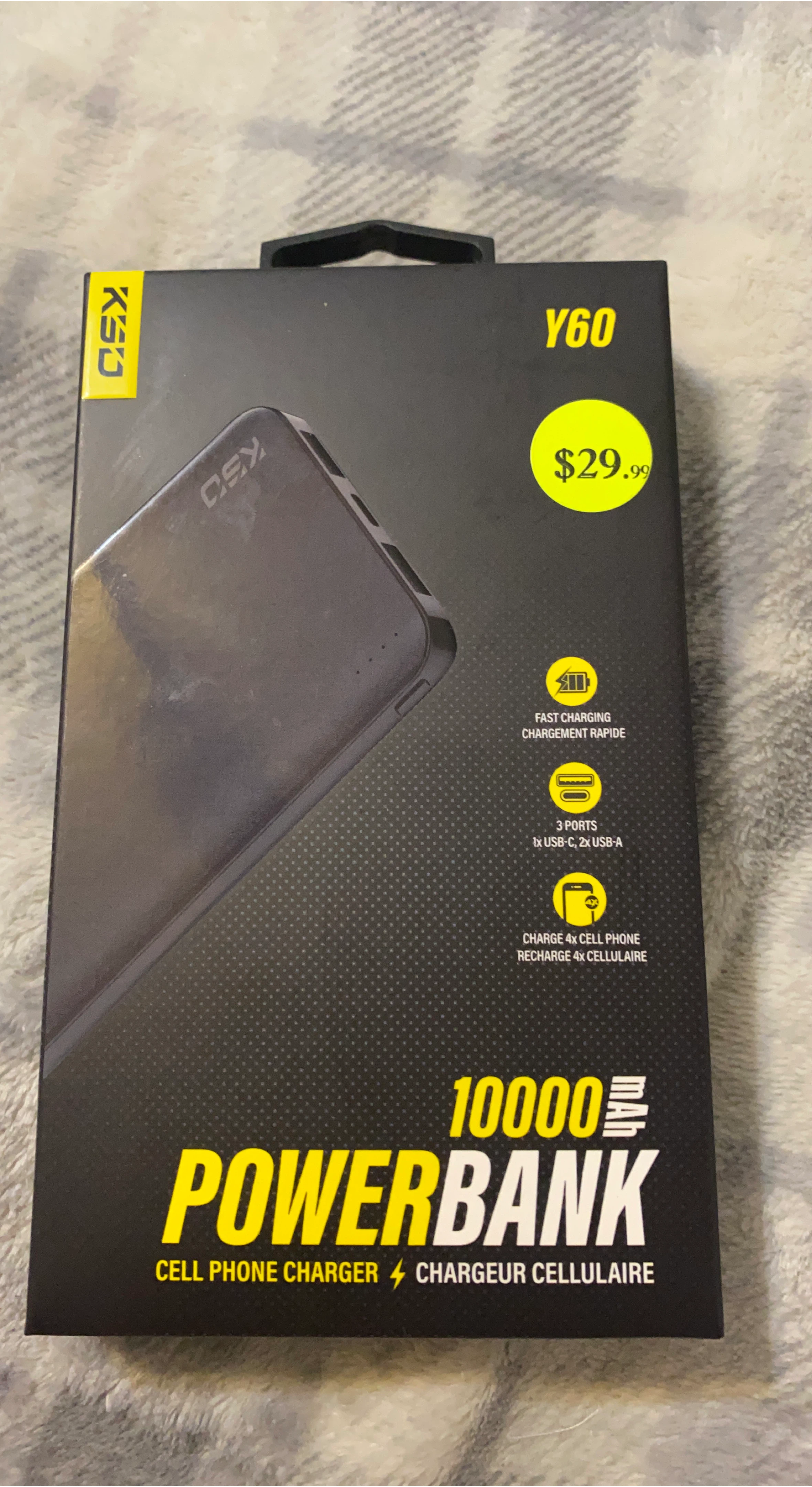 KSD Y60 10000mAh Powerbank Cell Phone Charger