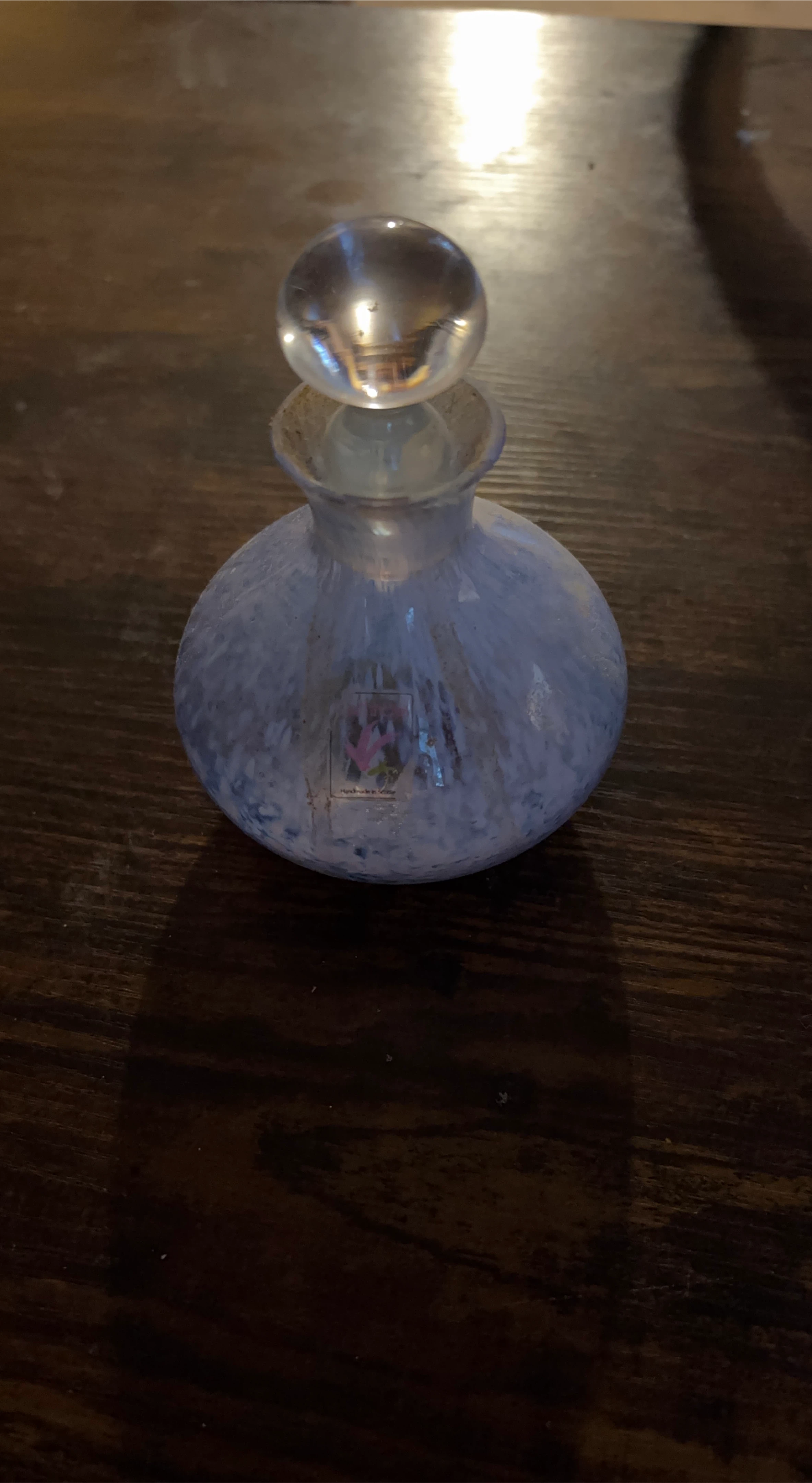 Vintage Handmade in Italy Perfume Bottle