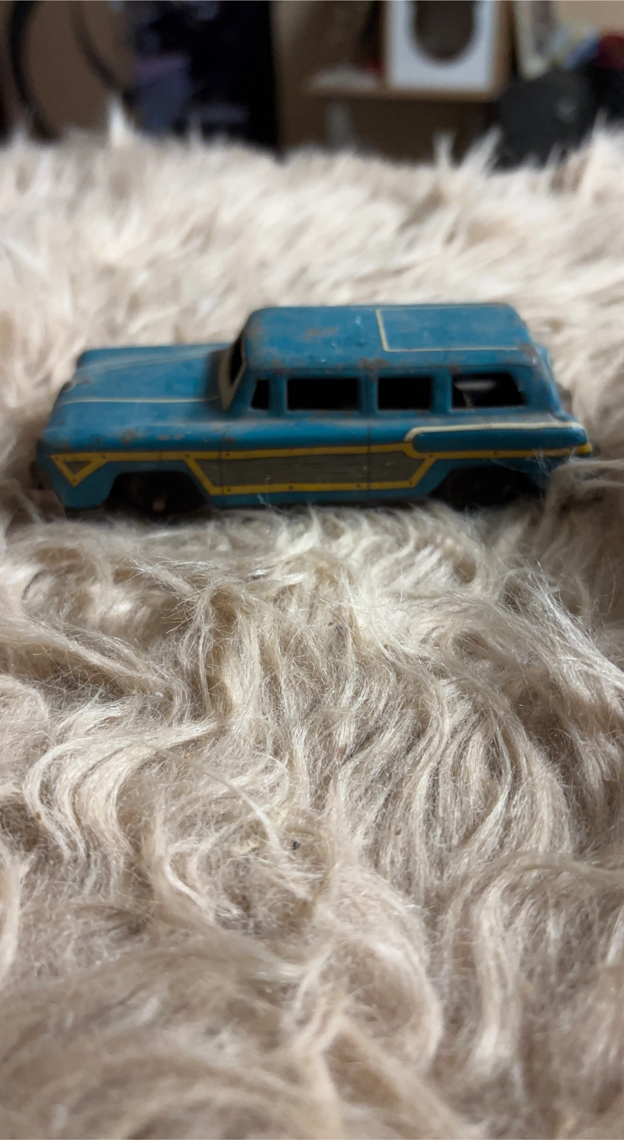 Vintage Blue Toy Car