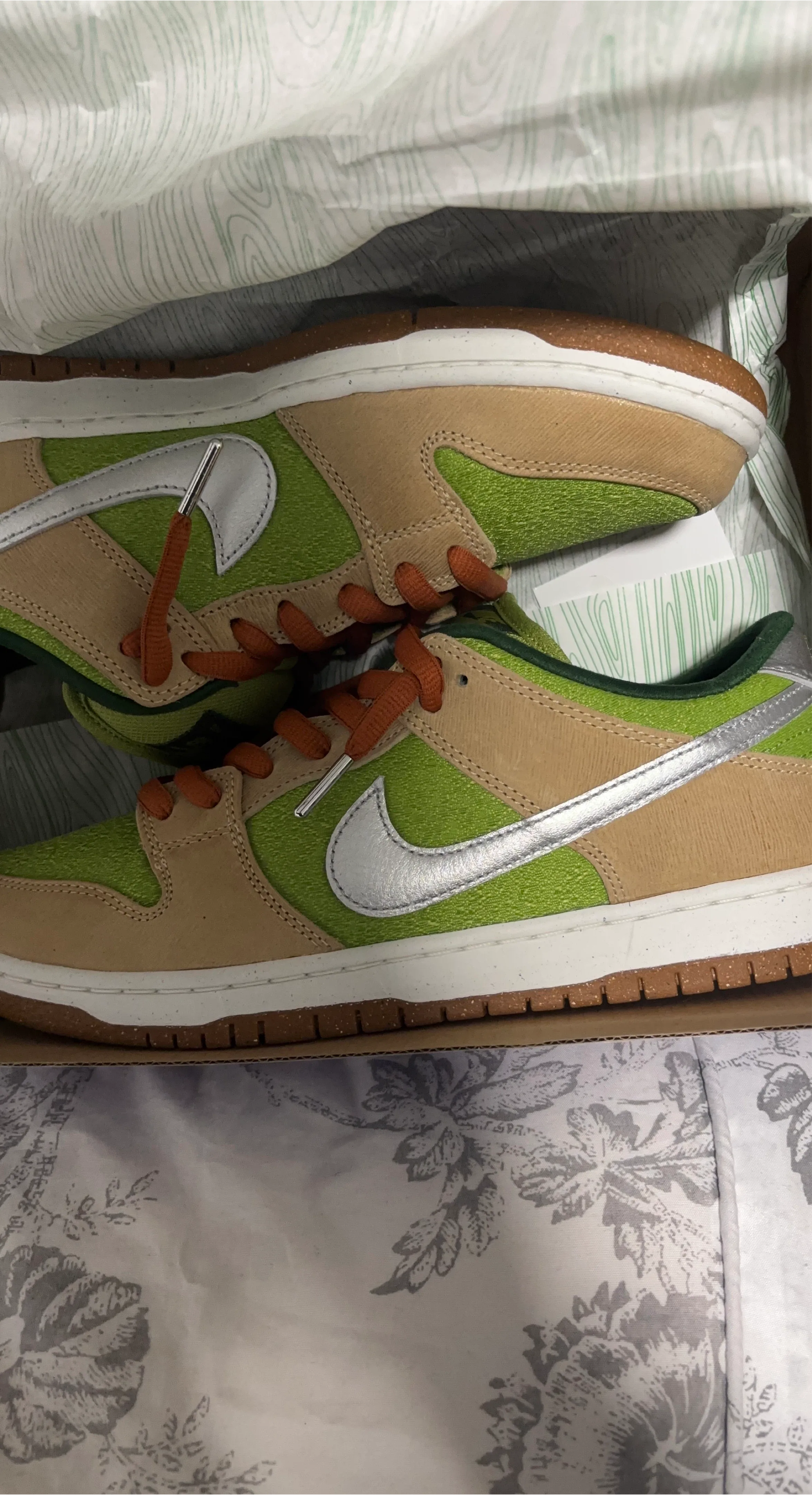 Nike Dunk Low Hemp/Silver/Green Shoes