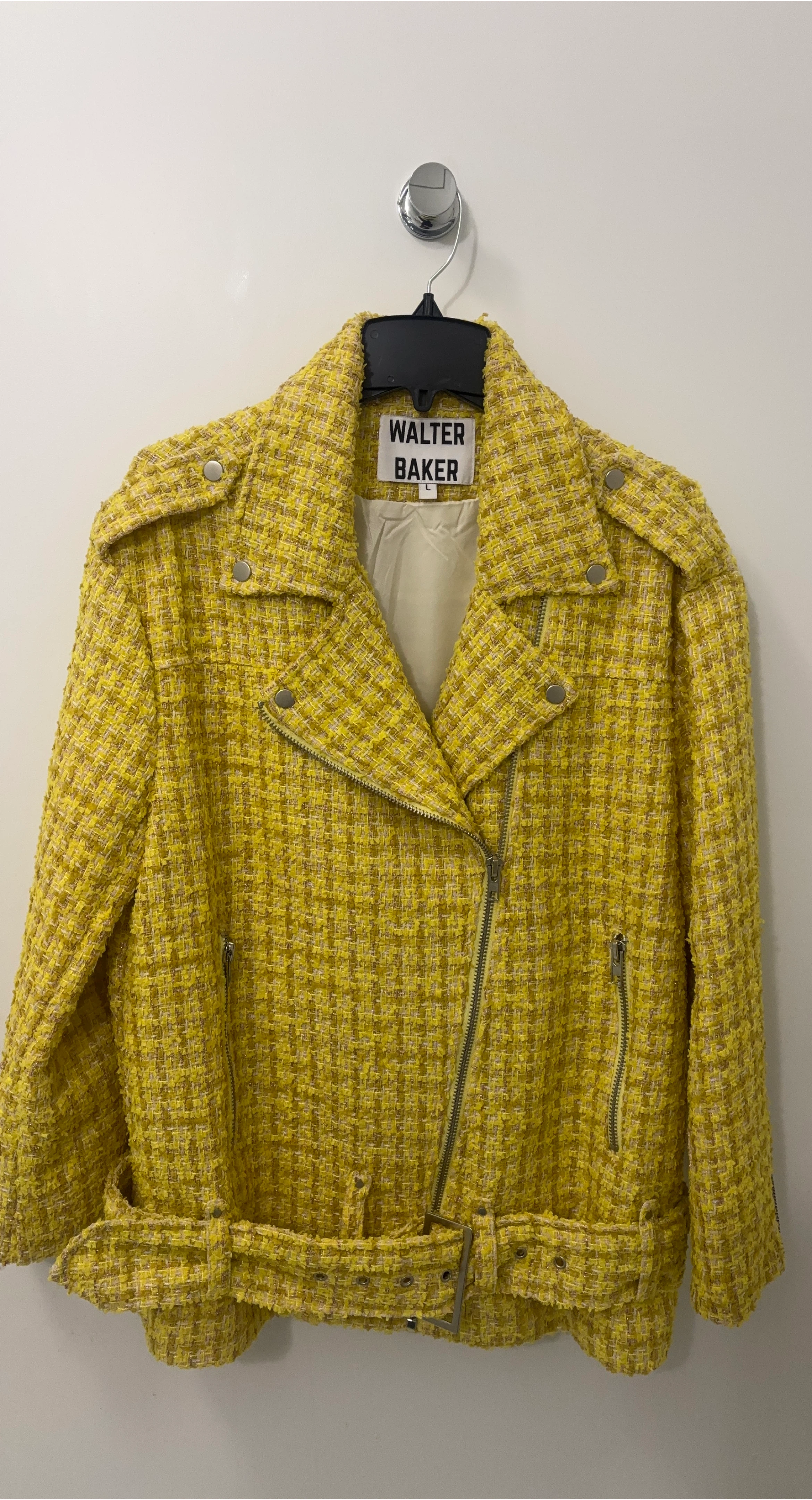 Walter Baker Yellow Tweed Jacket - New Size L