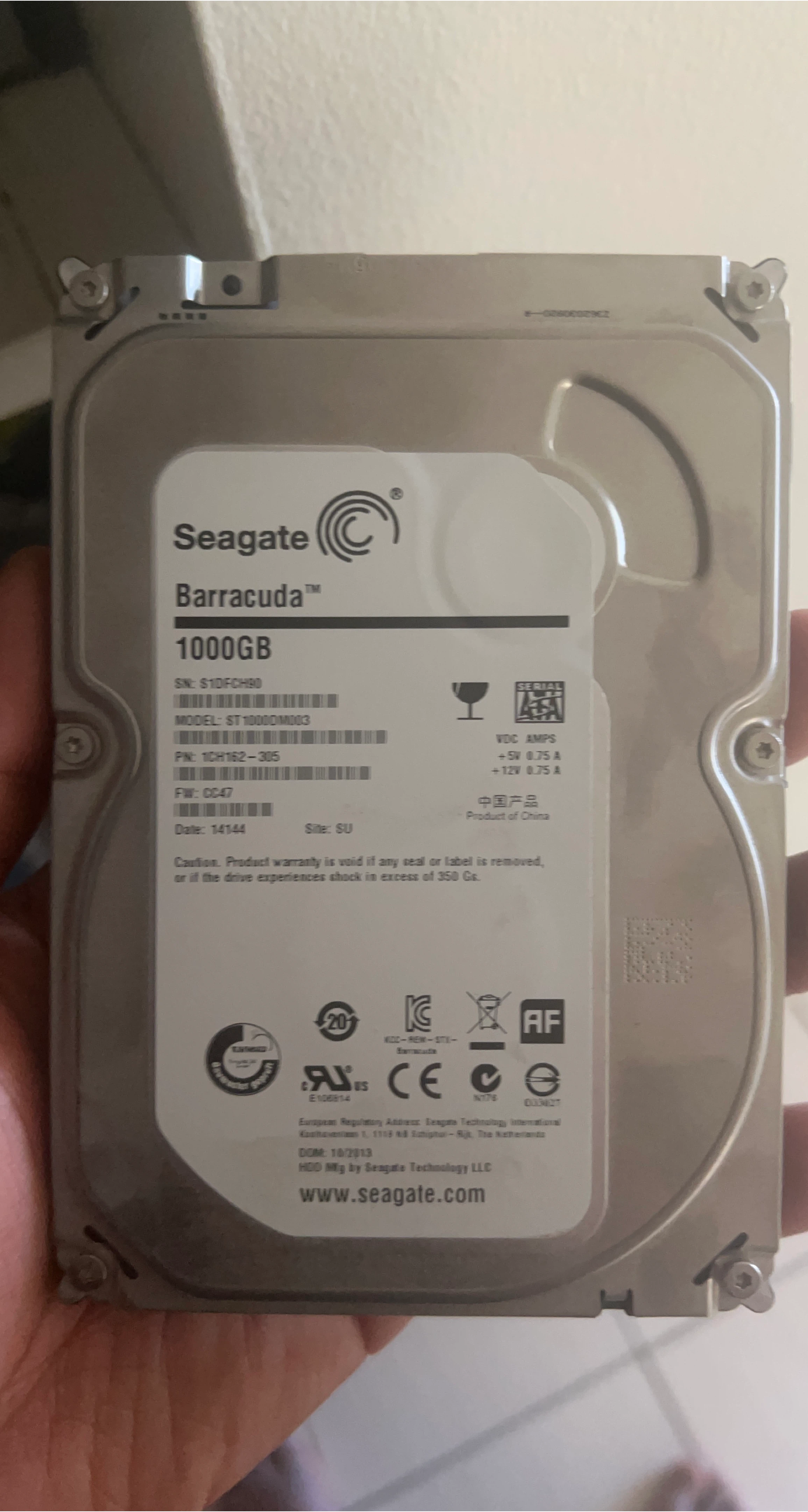 Seagate Barracuda 1000GB Hard Drive