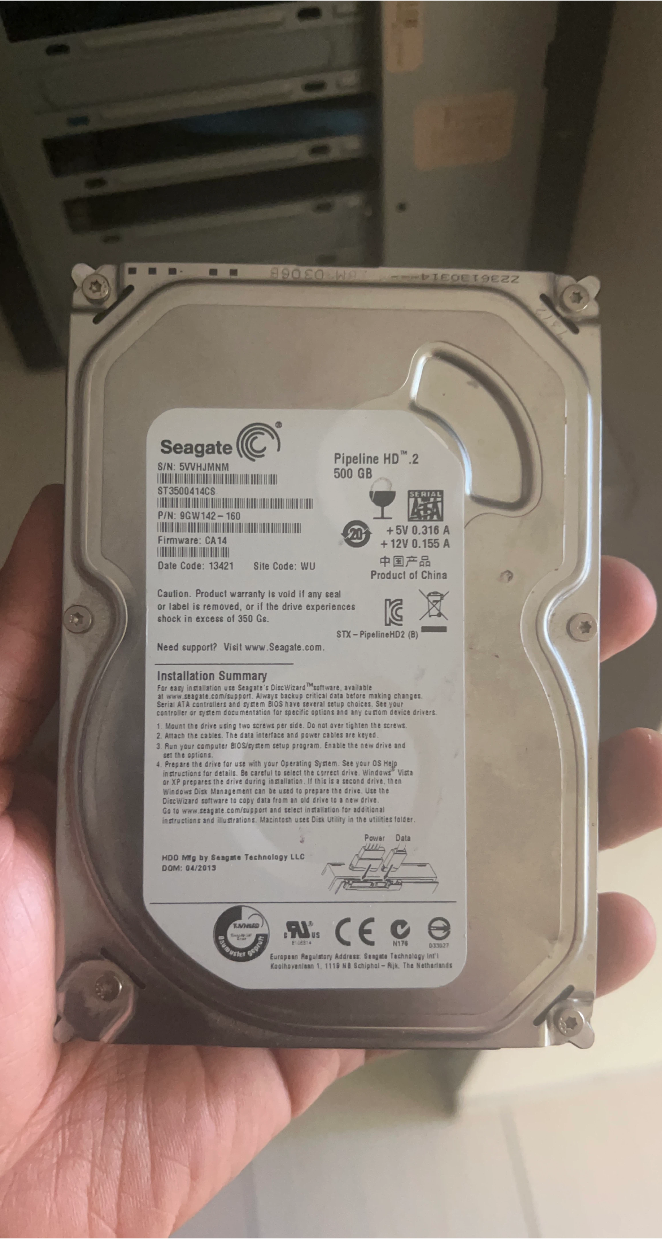 Seagate Pipeline HD.2 500GB Hard Drive