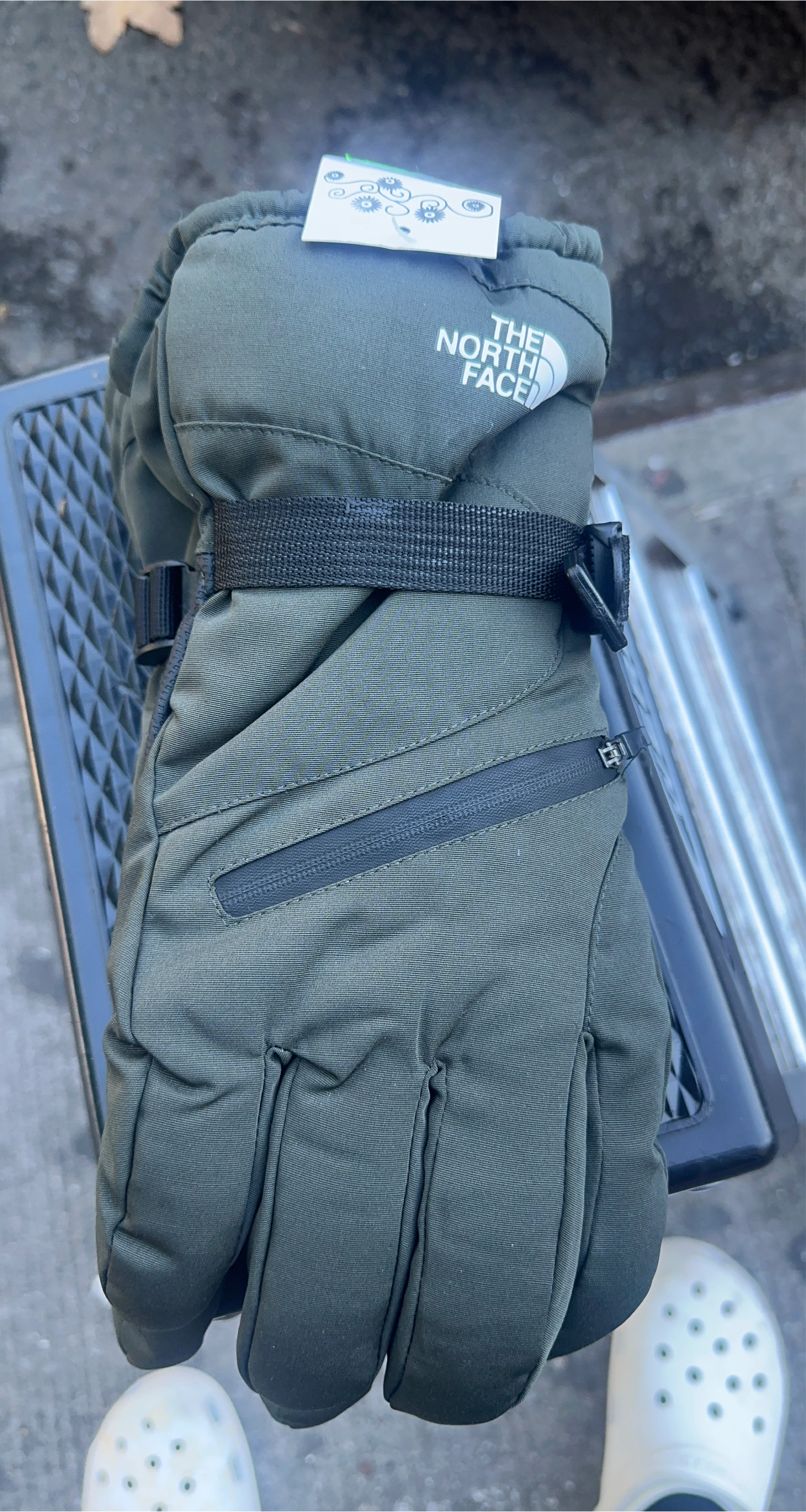 The North Face Olive Green Gloves