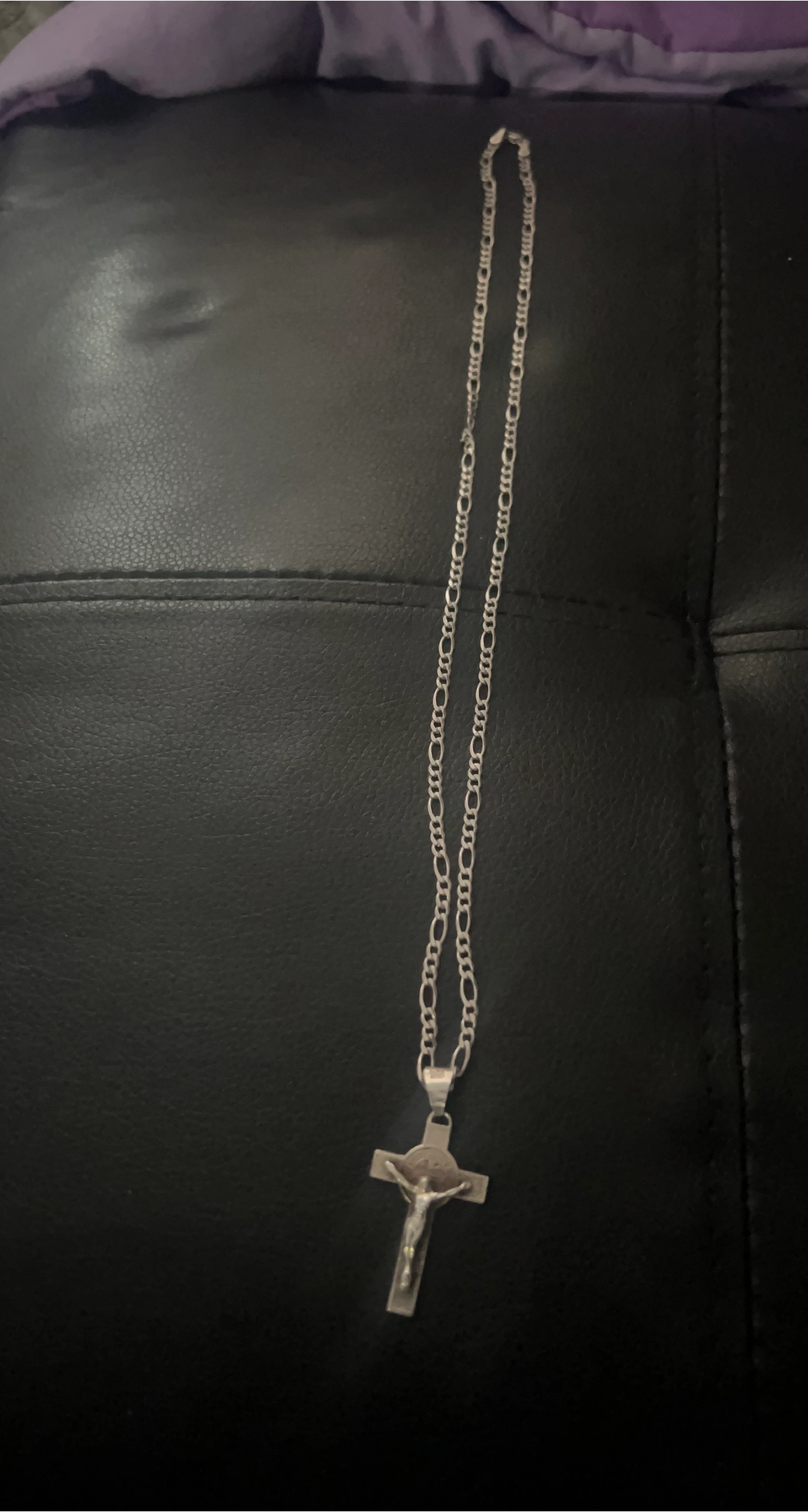 Silver Cross Pendant Necklace