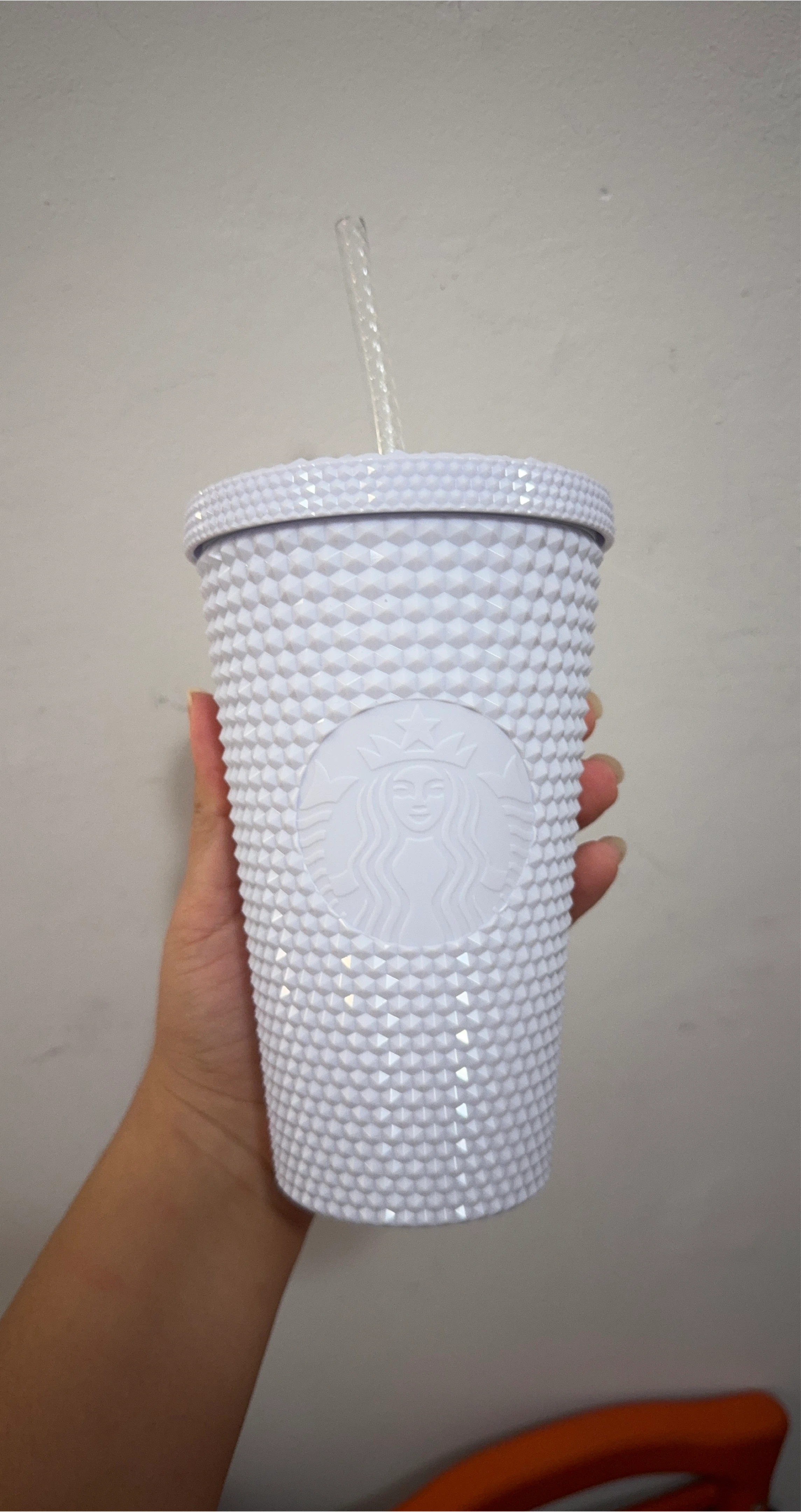 NEW Small Starbucks White Studded Tumbler