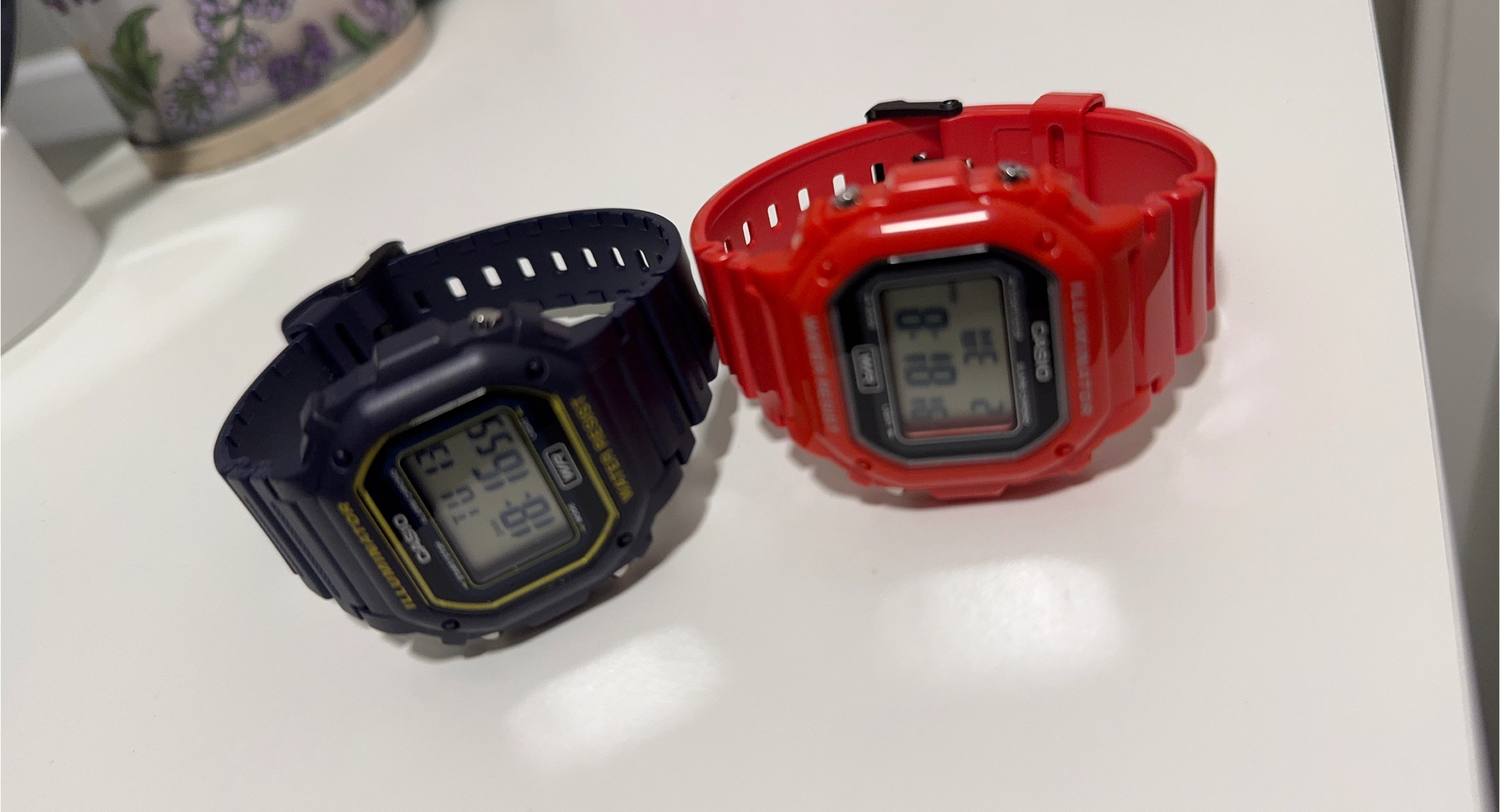 Casio Illuminator Watches - Blue & Red