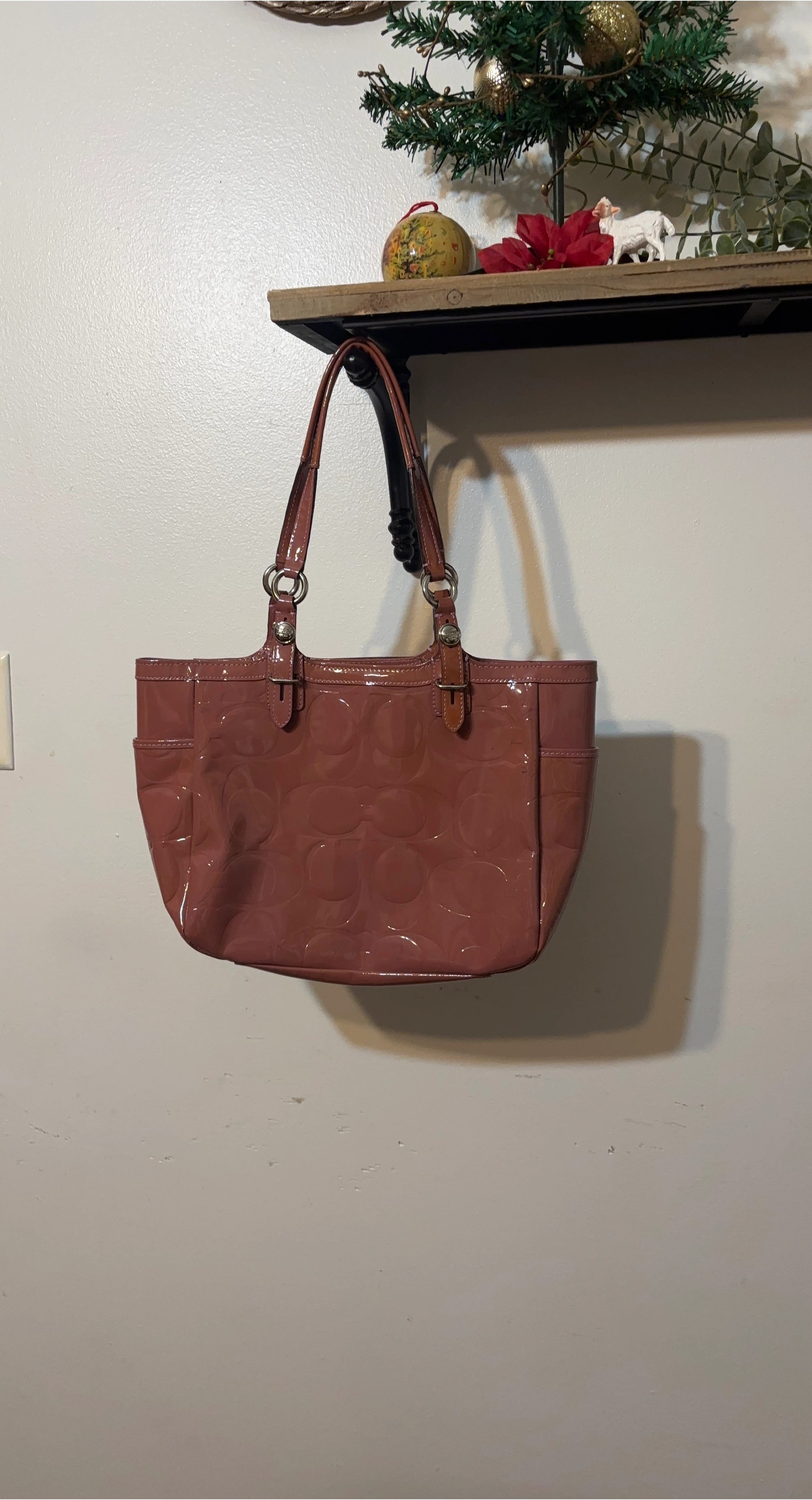 Coach Patent Leather Tote Bag