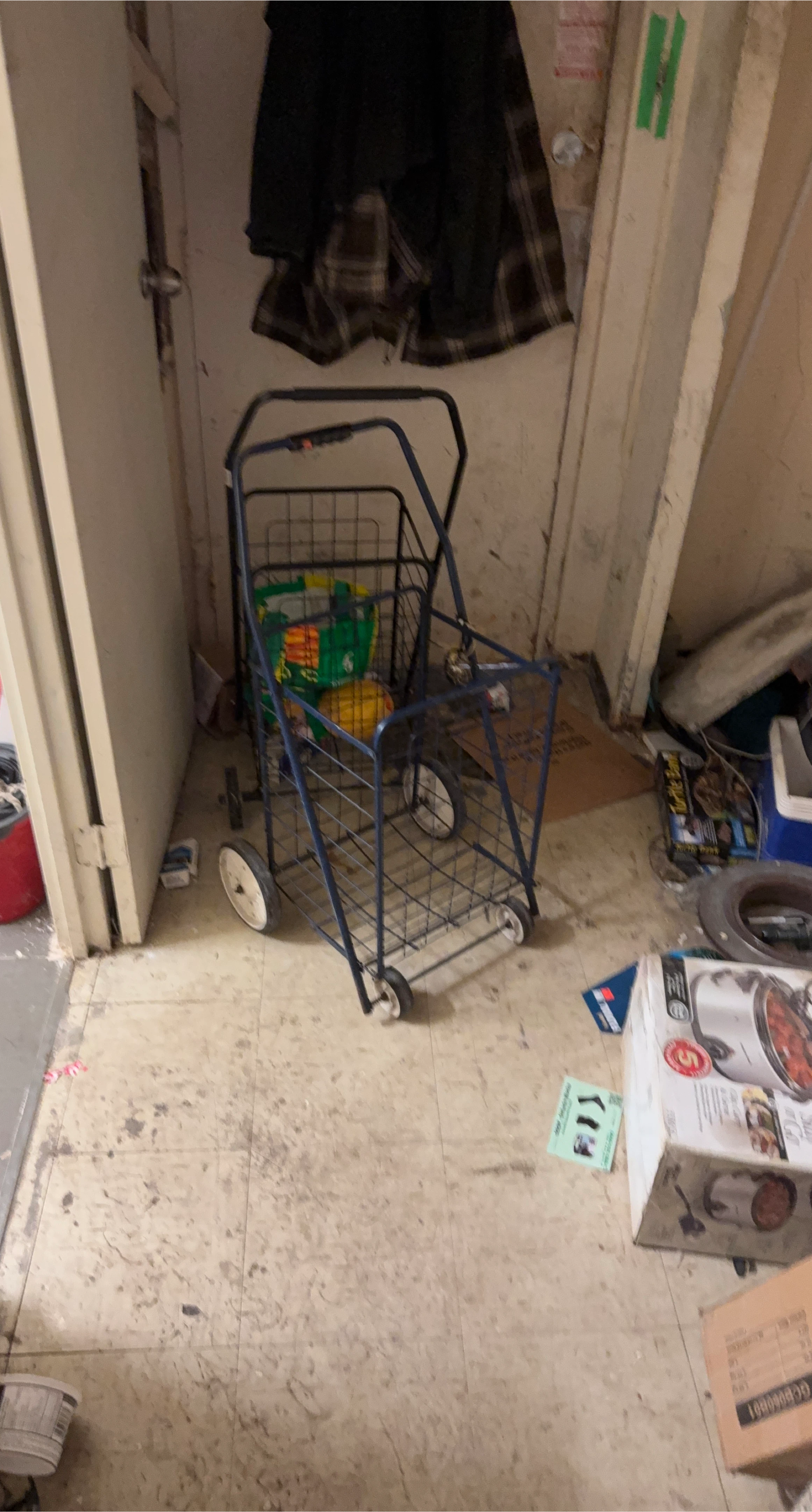 Blue Metal Shopping Cart