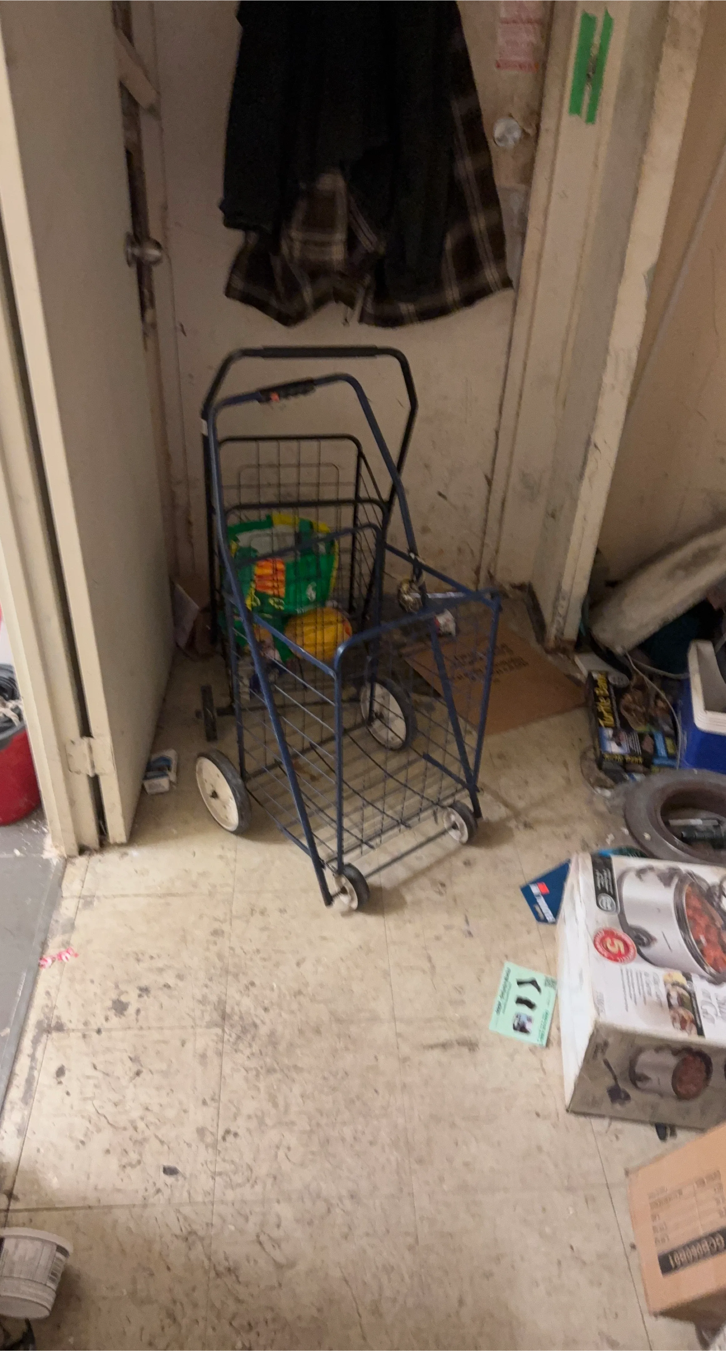 Blue Metal Shopping Cart