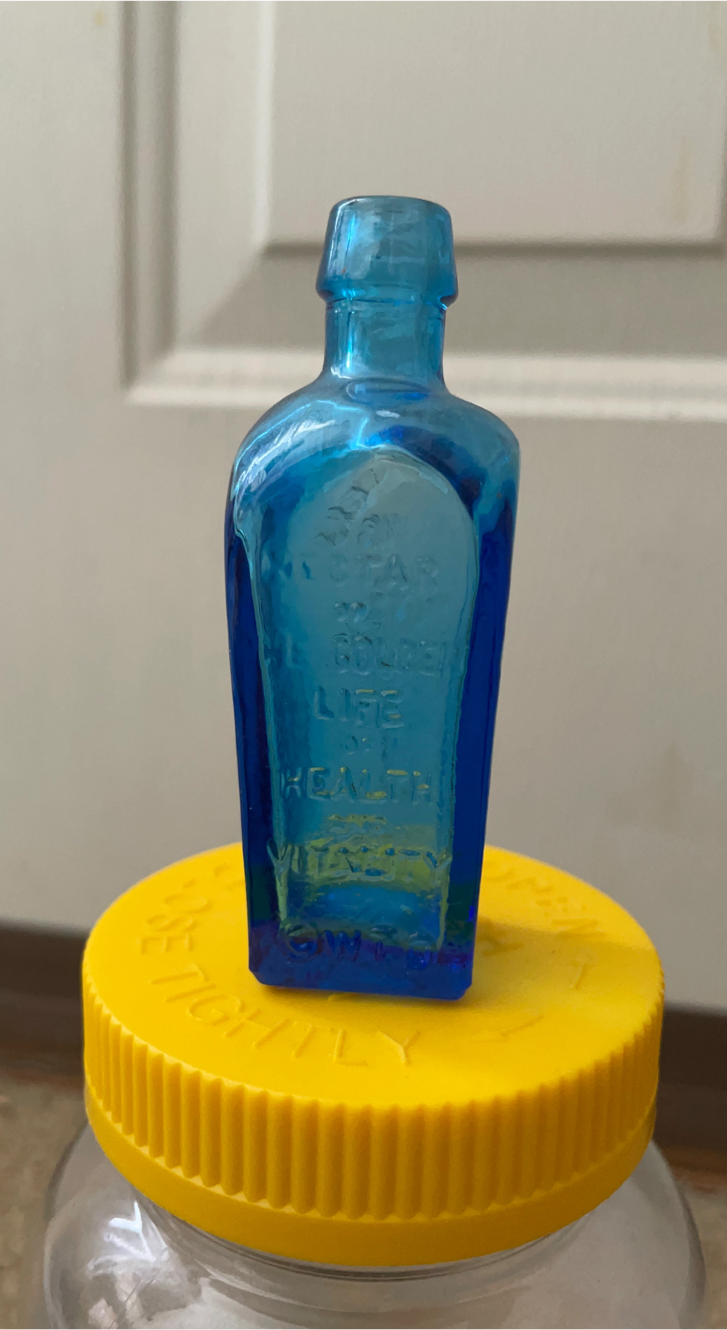 Vintage Star of Golden Life Health Vitamins Bottle