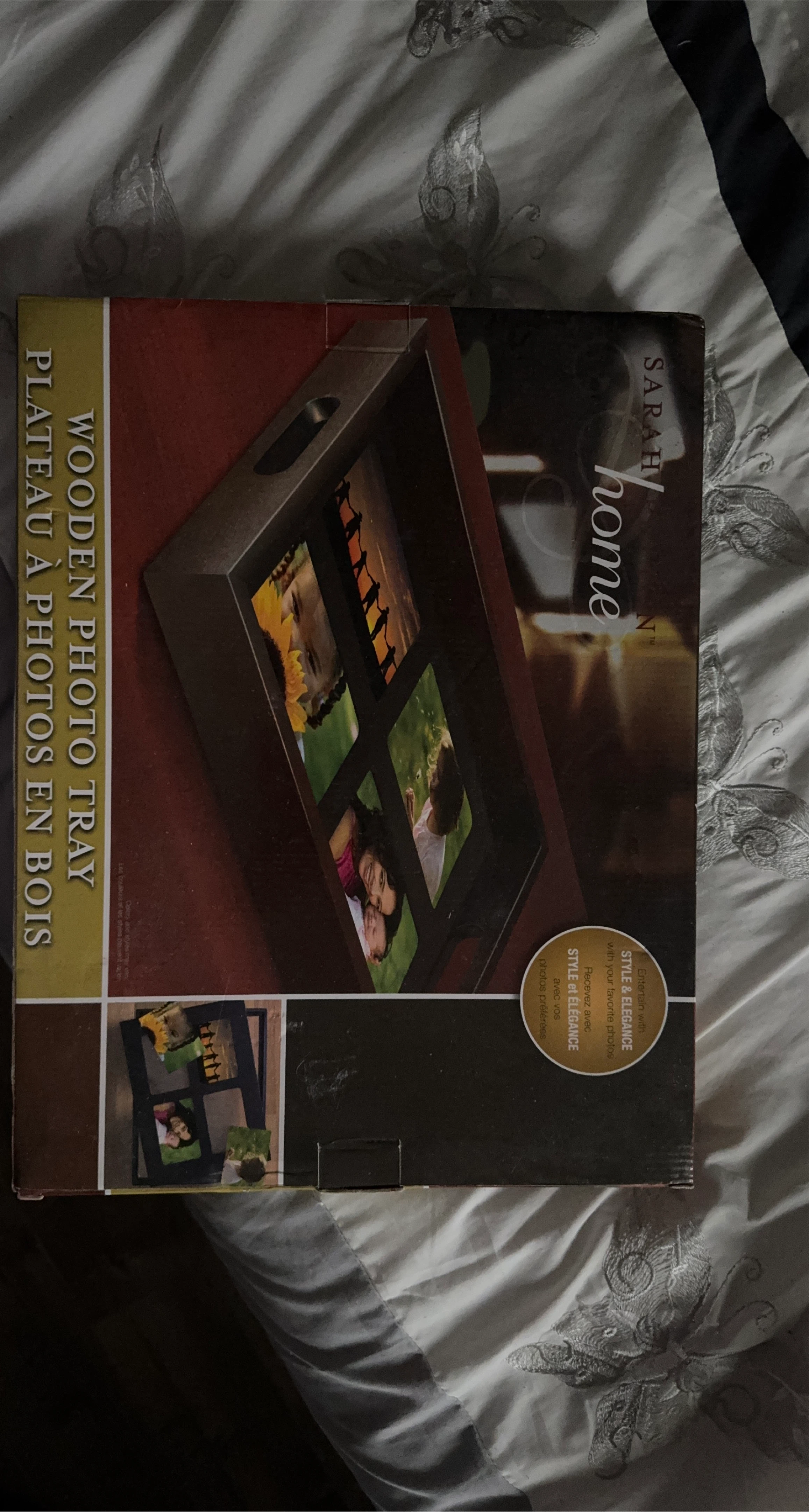 Sarah Home Wooden Photo Tray