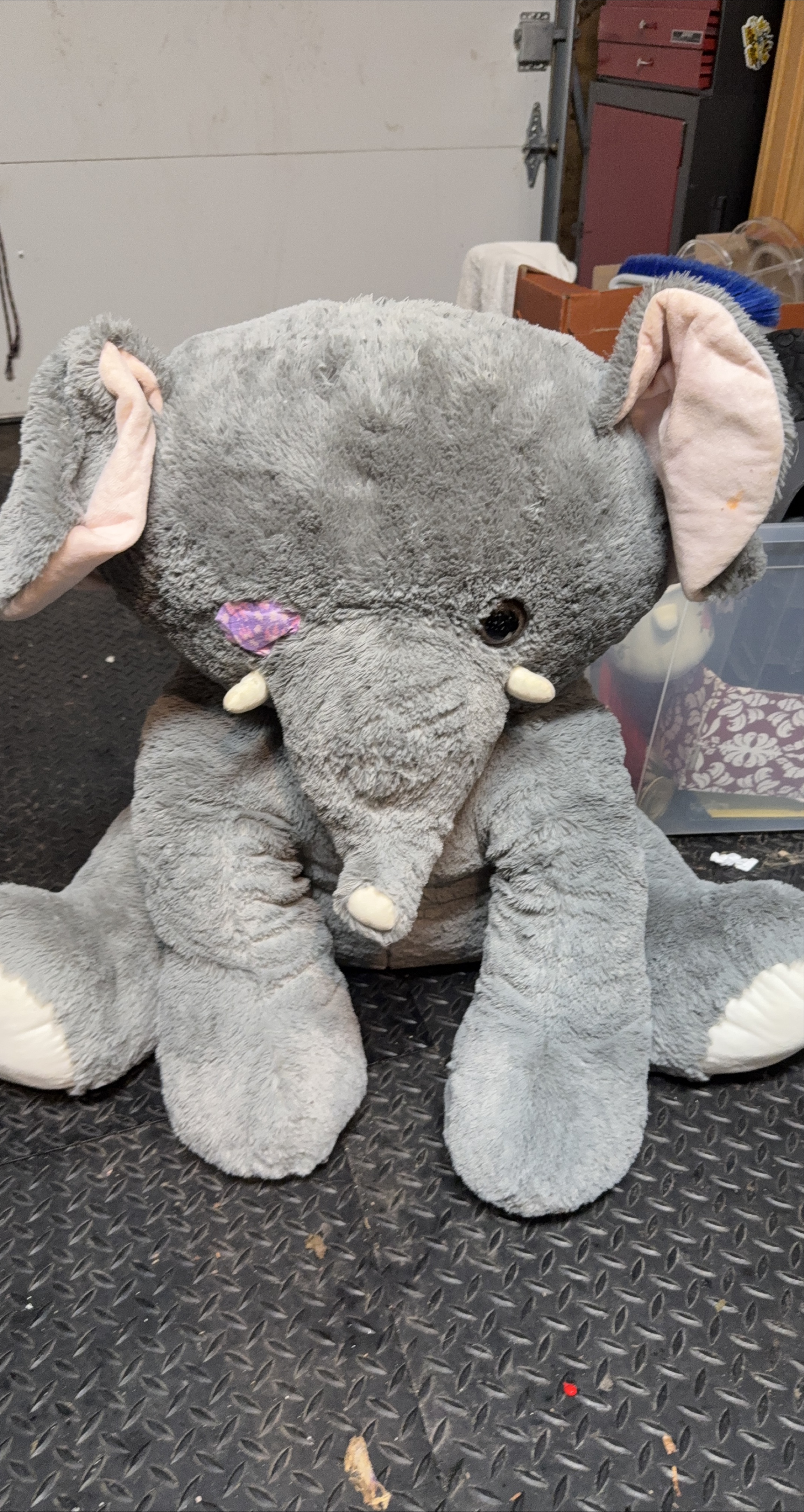 Grey Plush Elephant Stuffed Animal