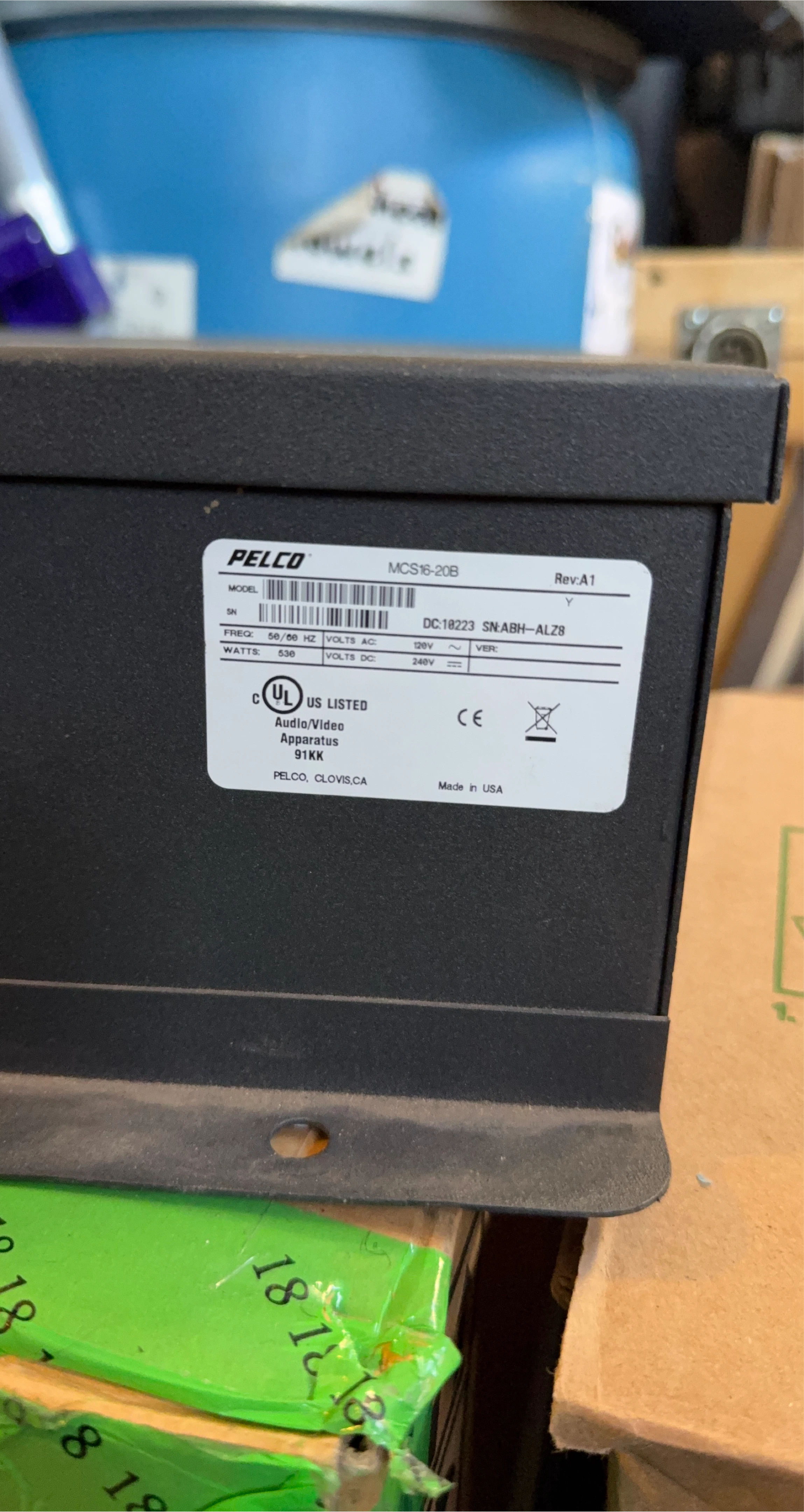 Pelco MCS16-20B Master Power Supply