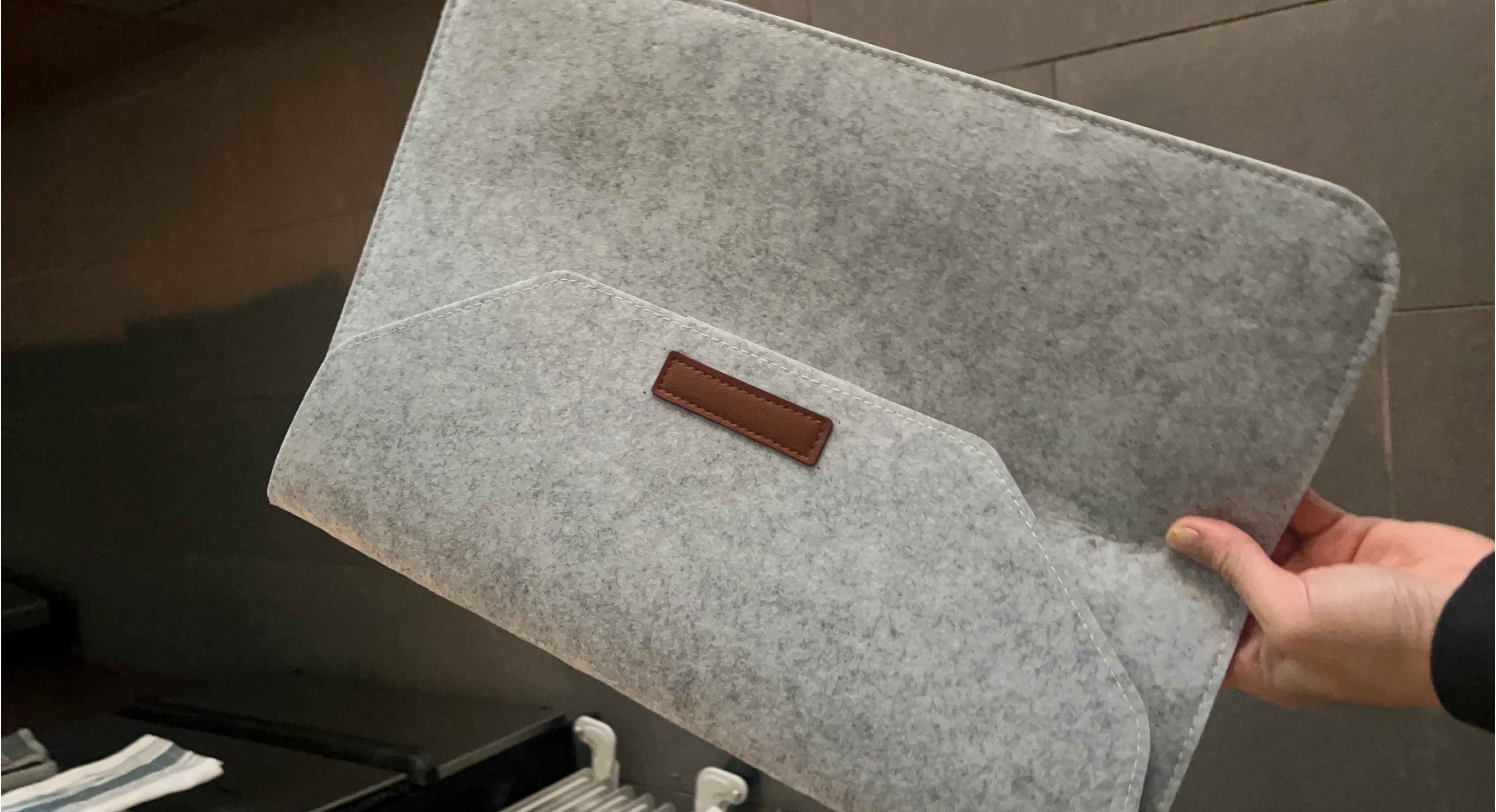 Grey Felt Laptop Sleeve