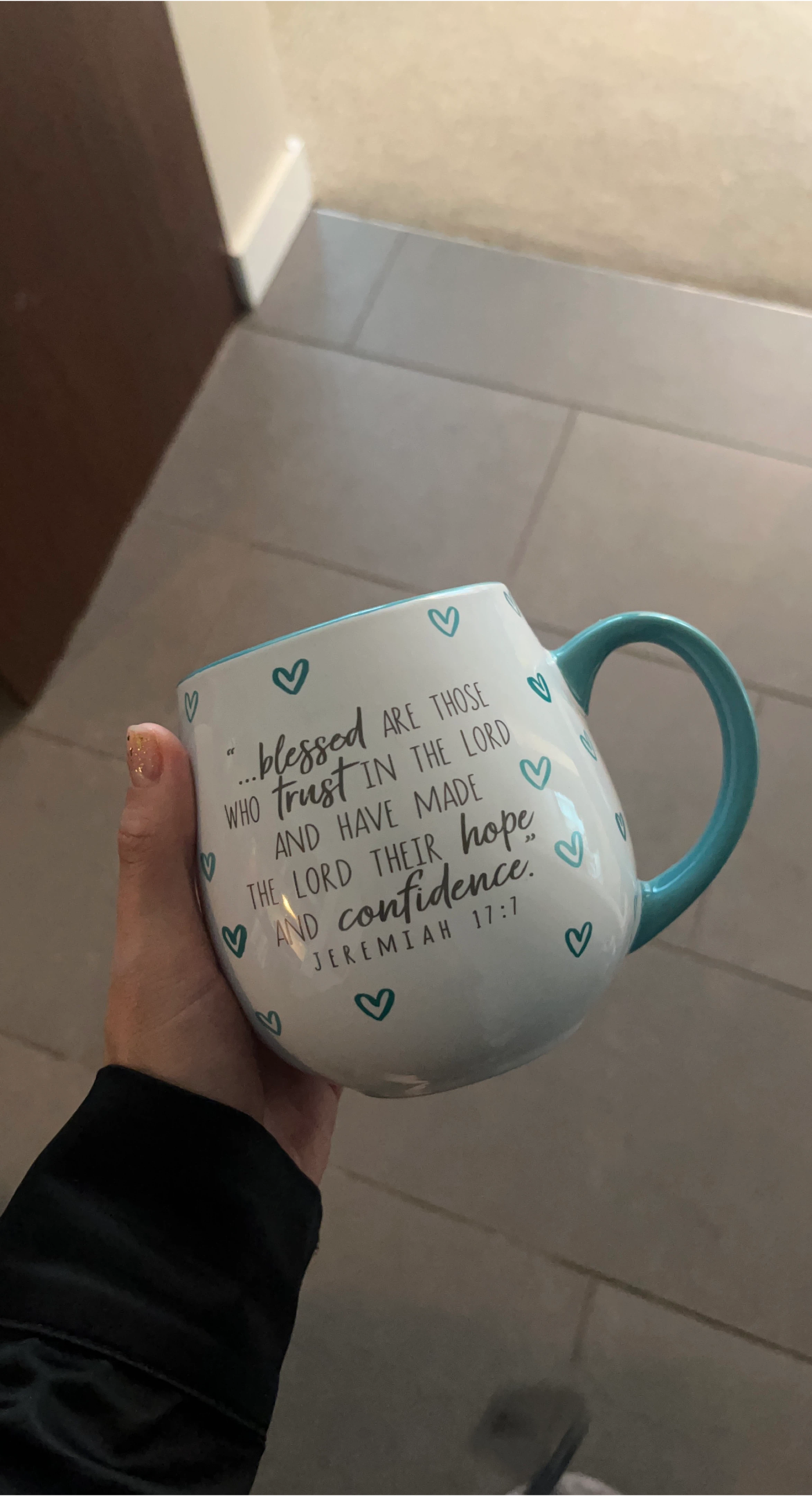 Decorative Mug with Jeremiah 17:7 Quote
