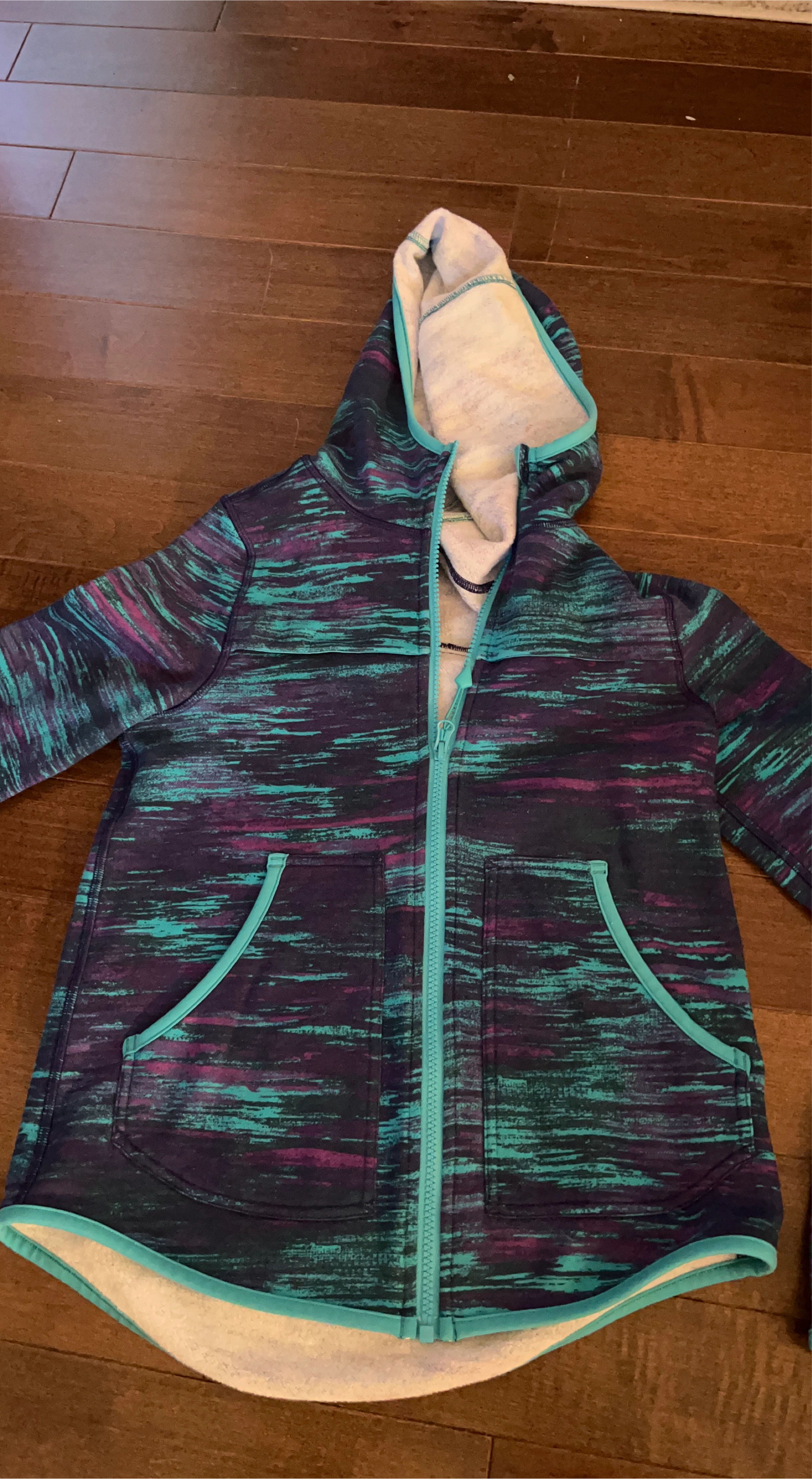 Kids' Blue & Purple Zip-Up Hoodie