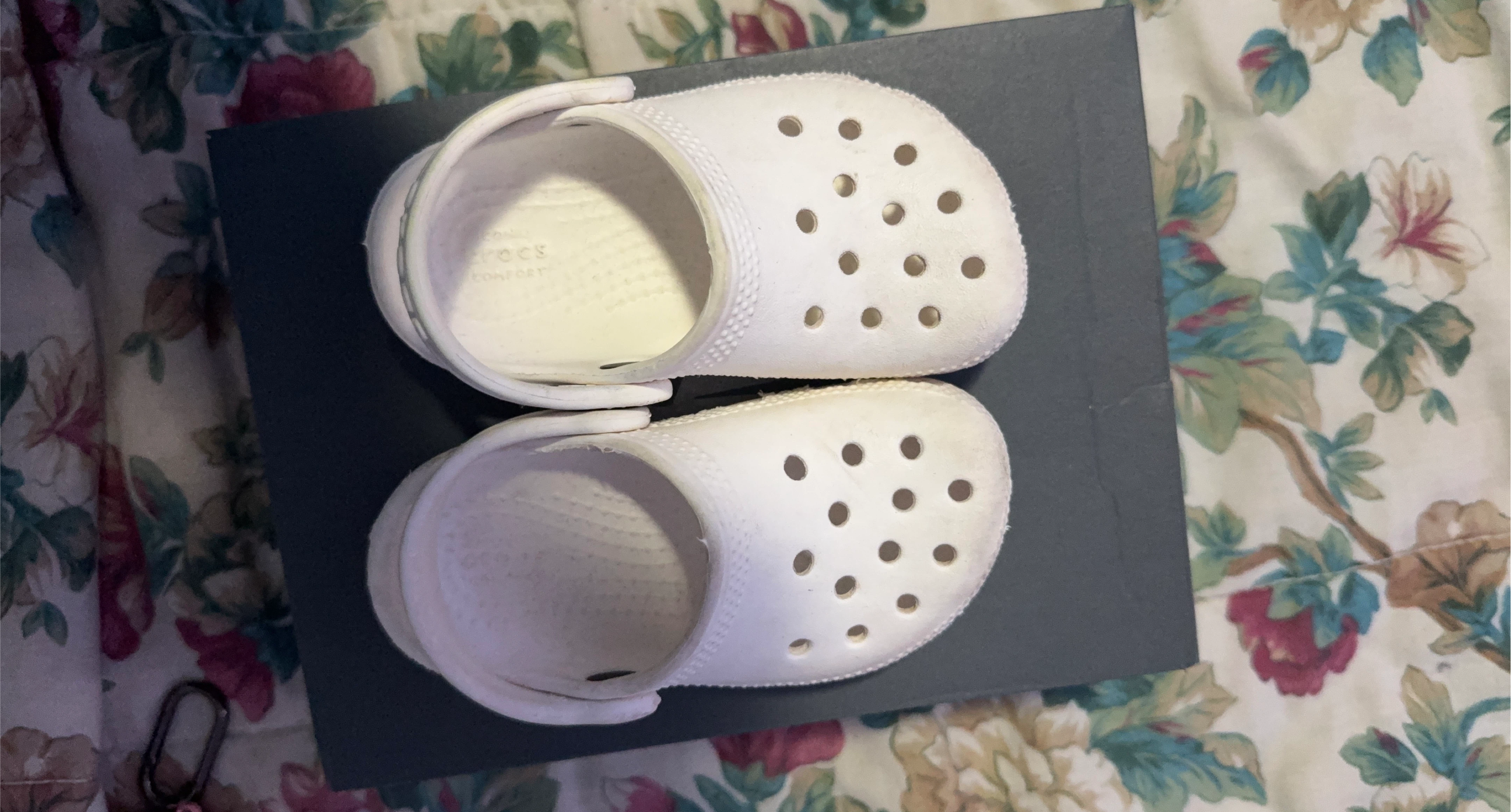 White Crocs Size C7