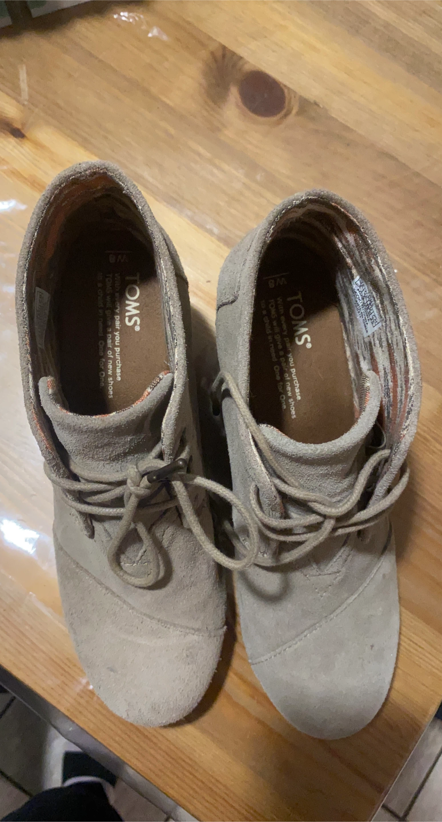 TOMS Desert Wedge Booties - Size 8