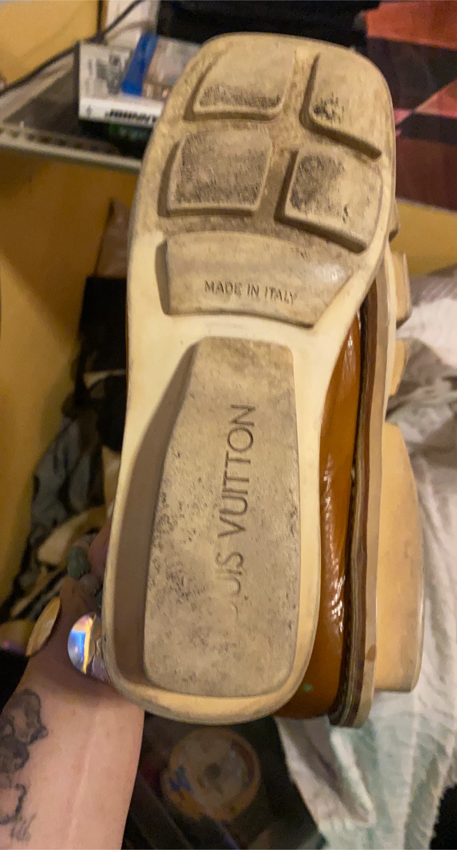 Louis Vuitton 1929 Brown Leather Flats