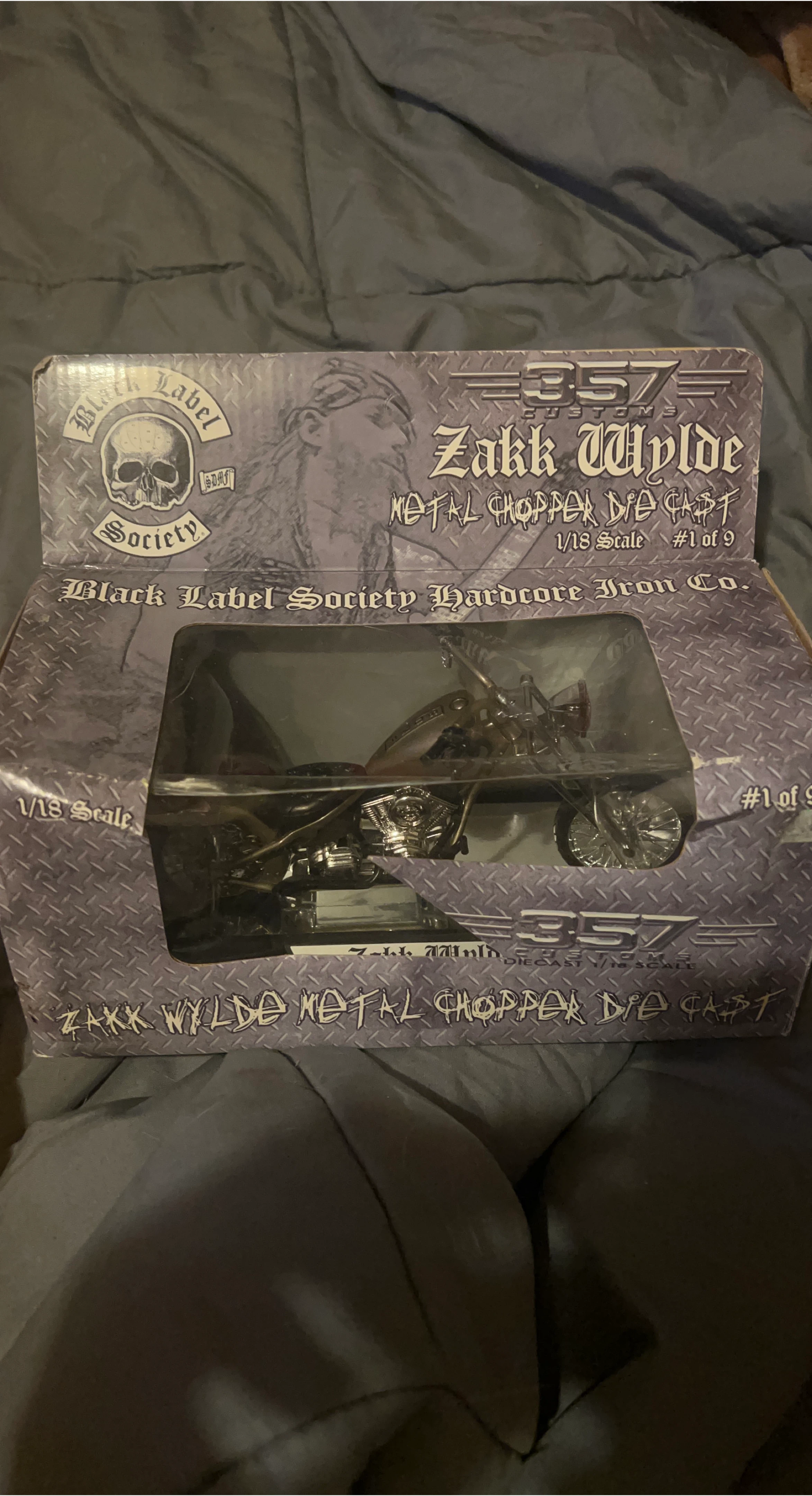 Black Label Society Zakk Wylde Metal Chopper Diecast 1/18 Scale