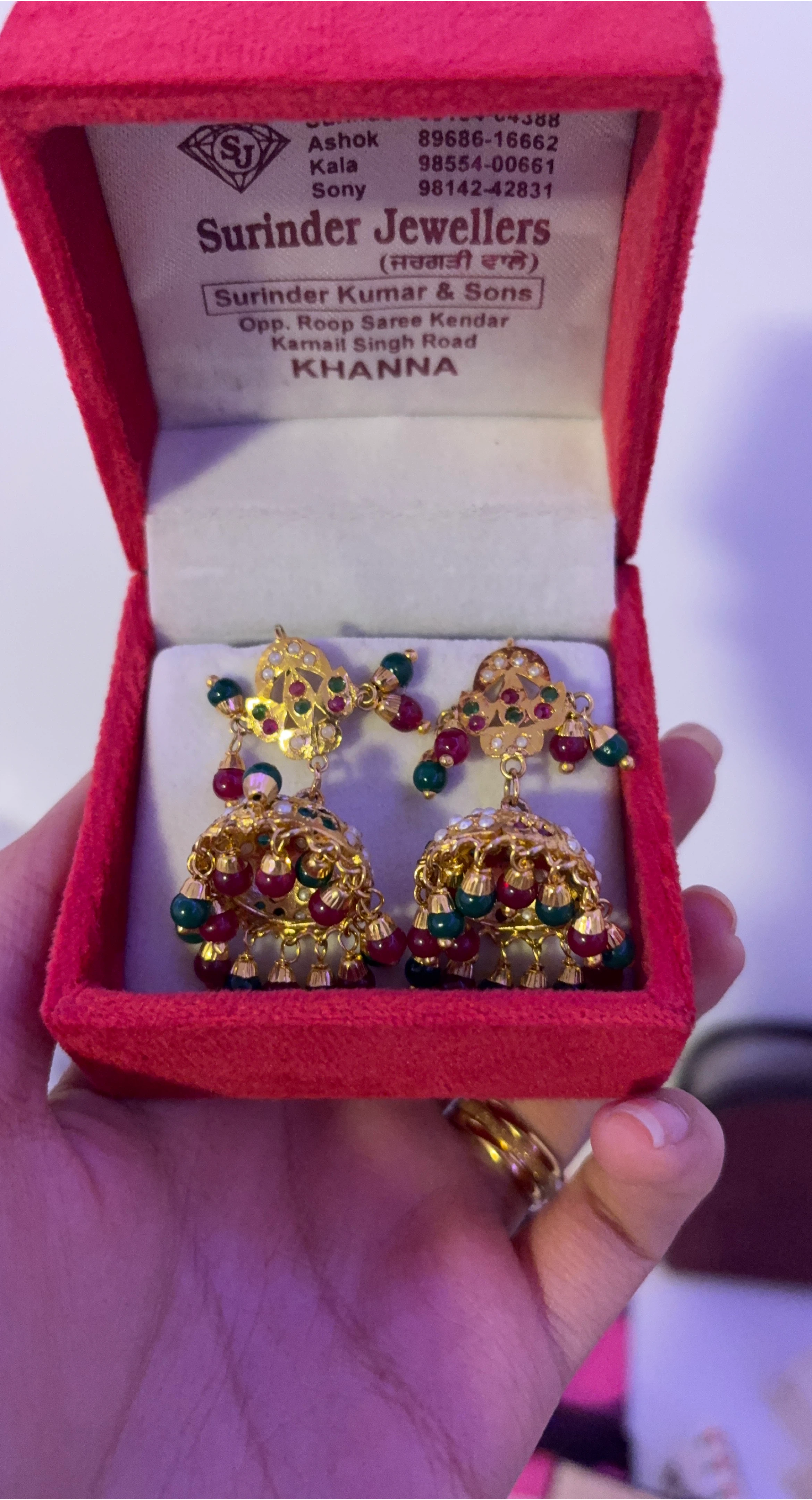 Surinder Jewellers Jhumka Earrings