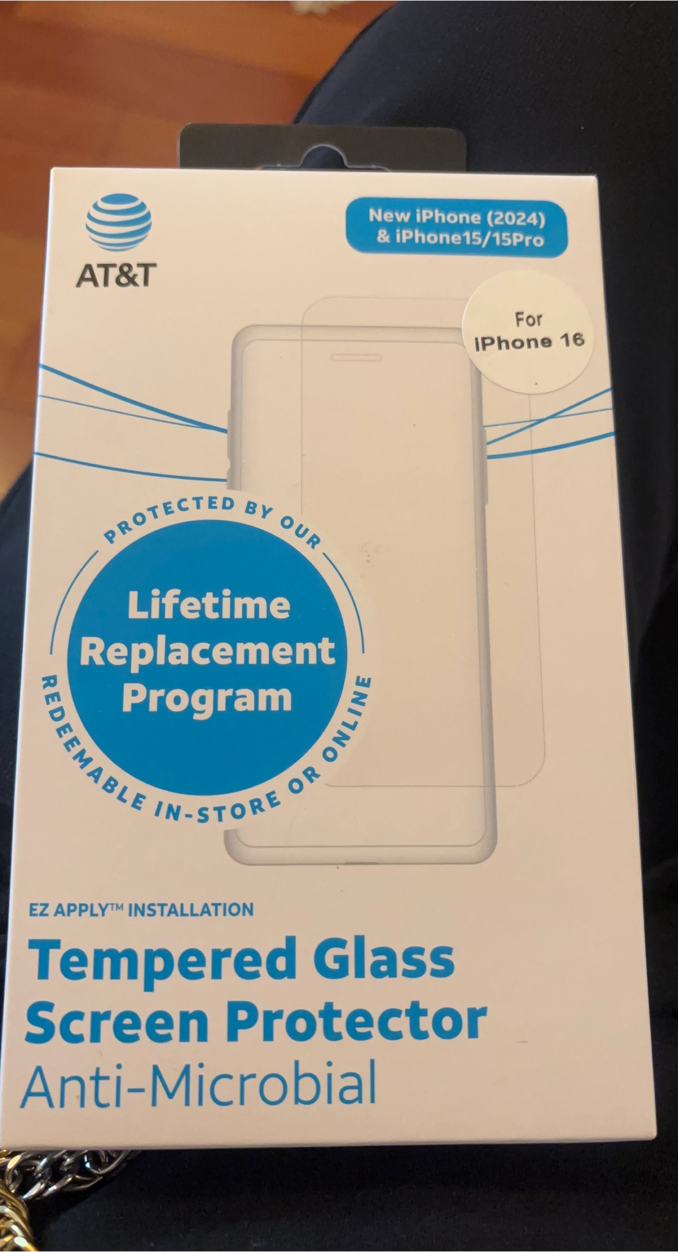 New AT&T Tempered Glass Screen Protector for iPhone
