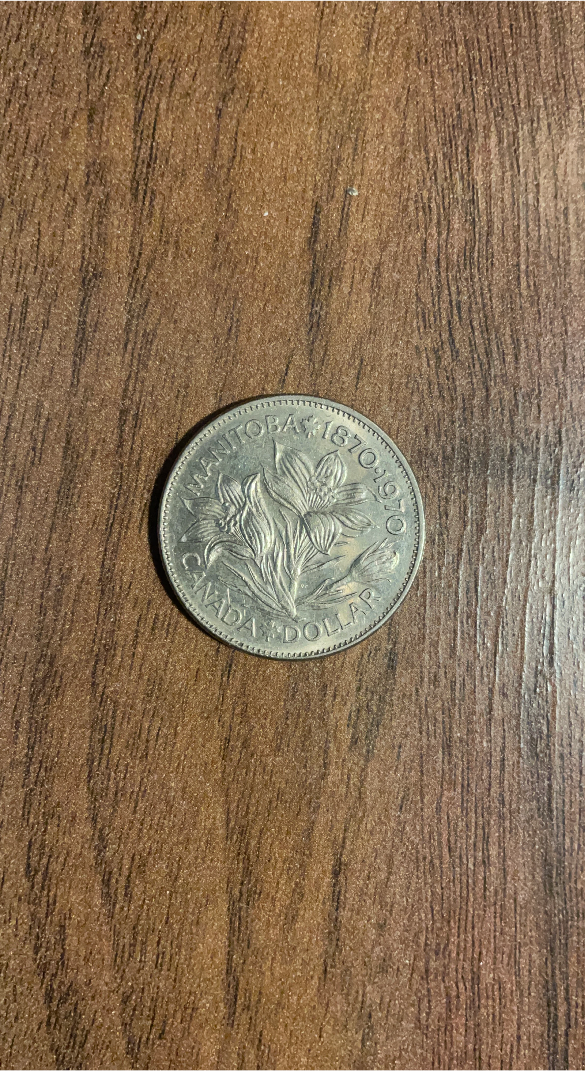 1970 Canada Manitoba Dollar Coin