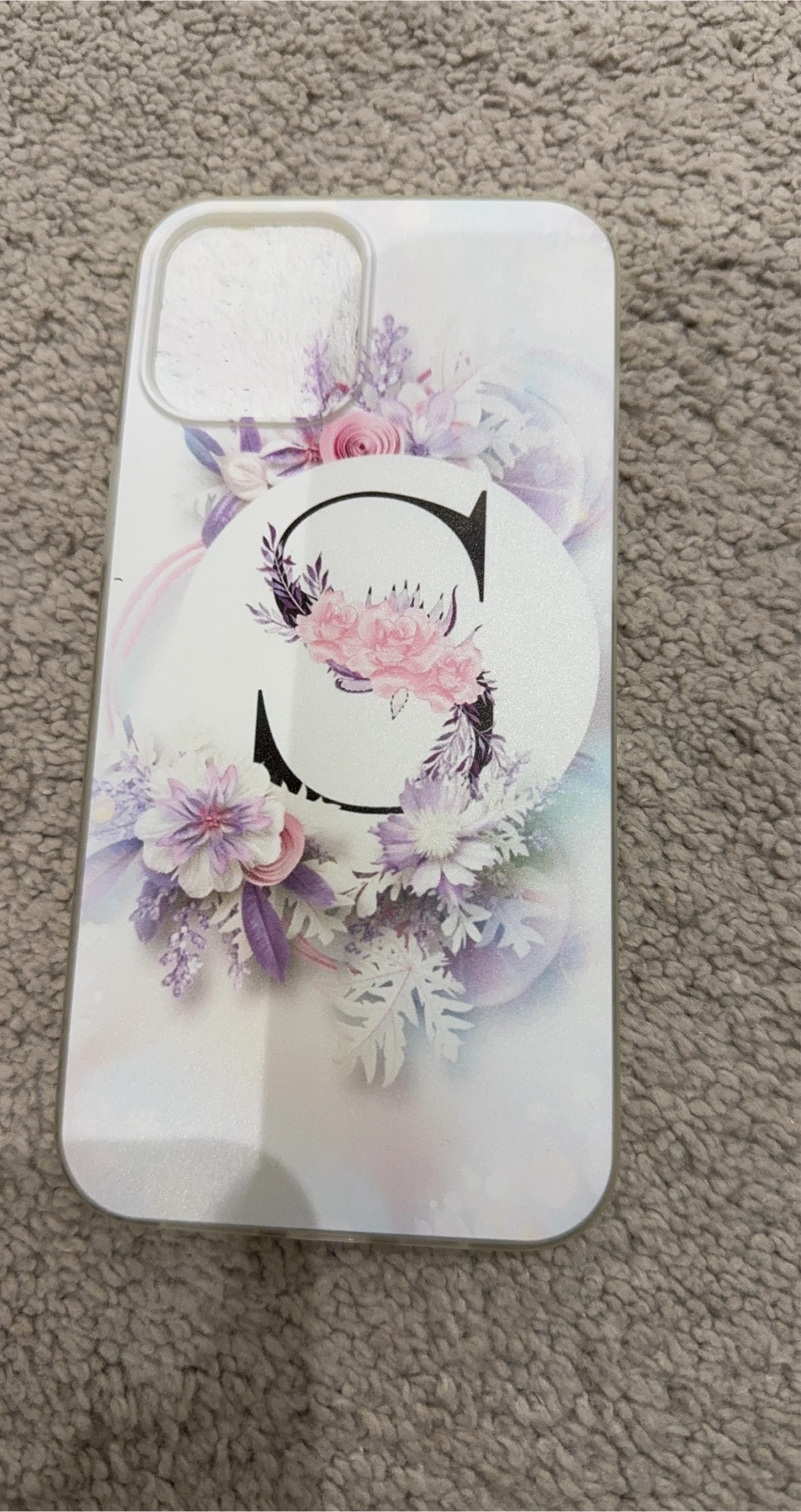 Floral iPhone Case with 'S’