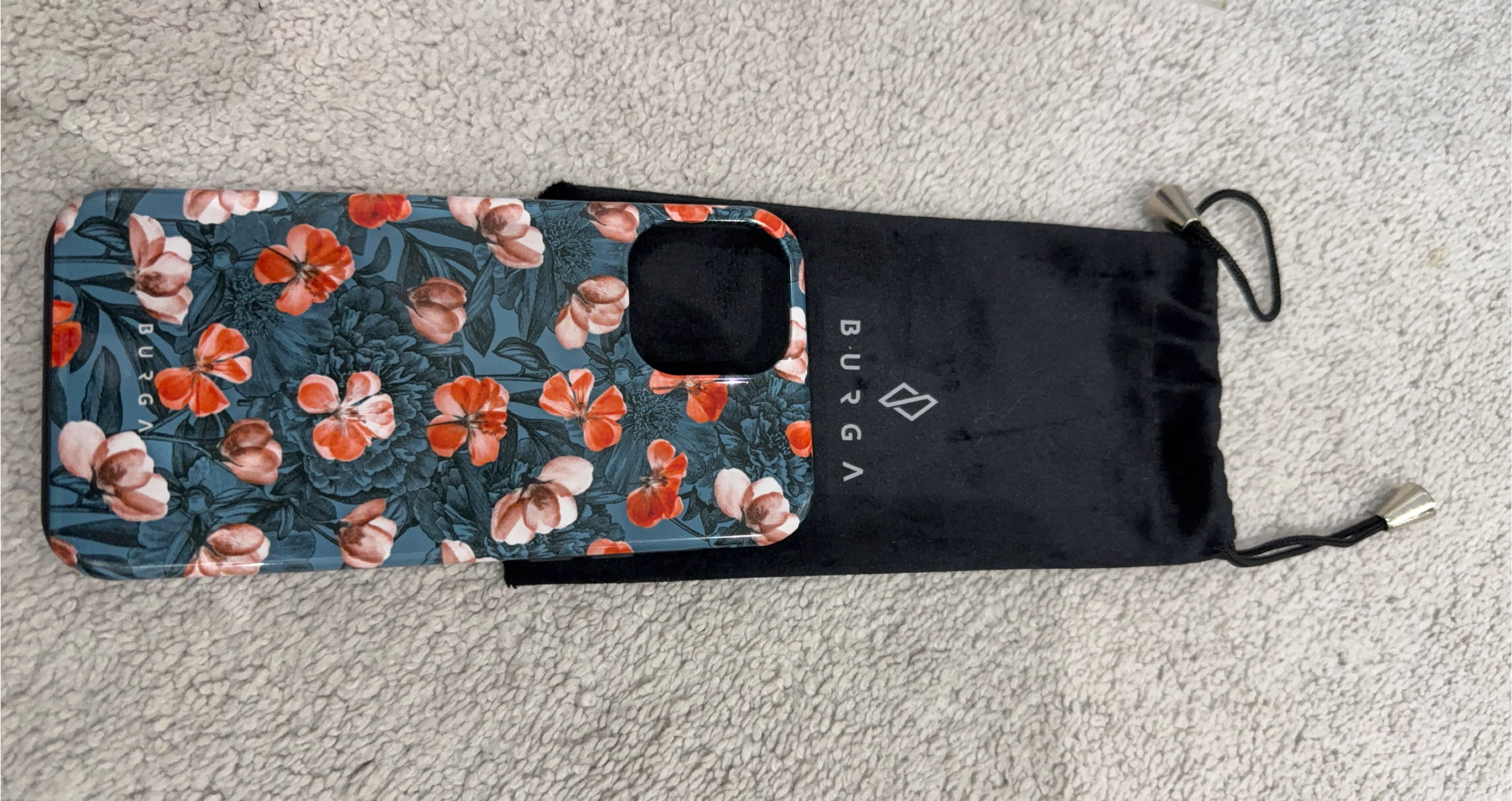 Burga Floral iPhone Case with Pouch