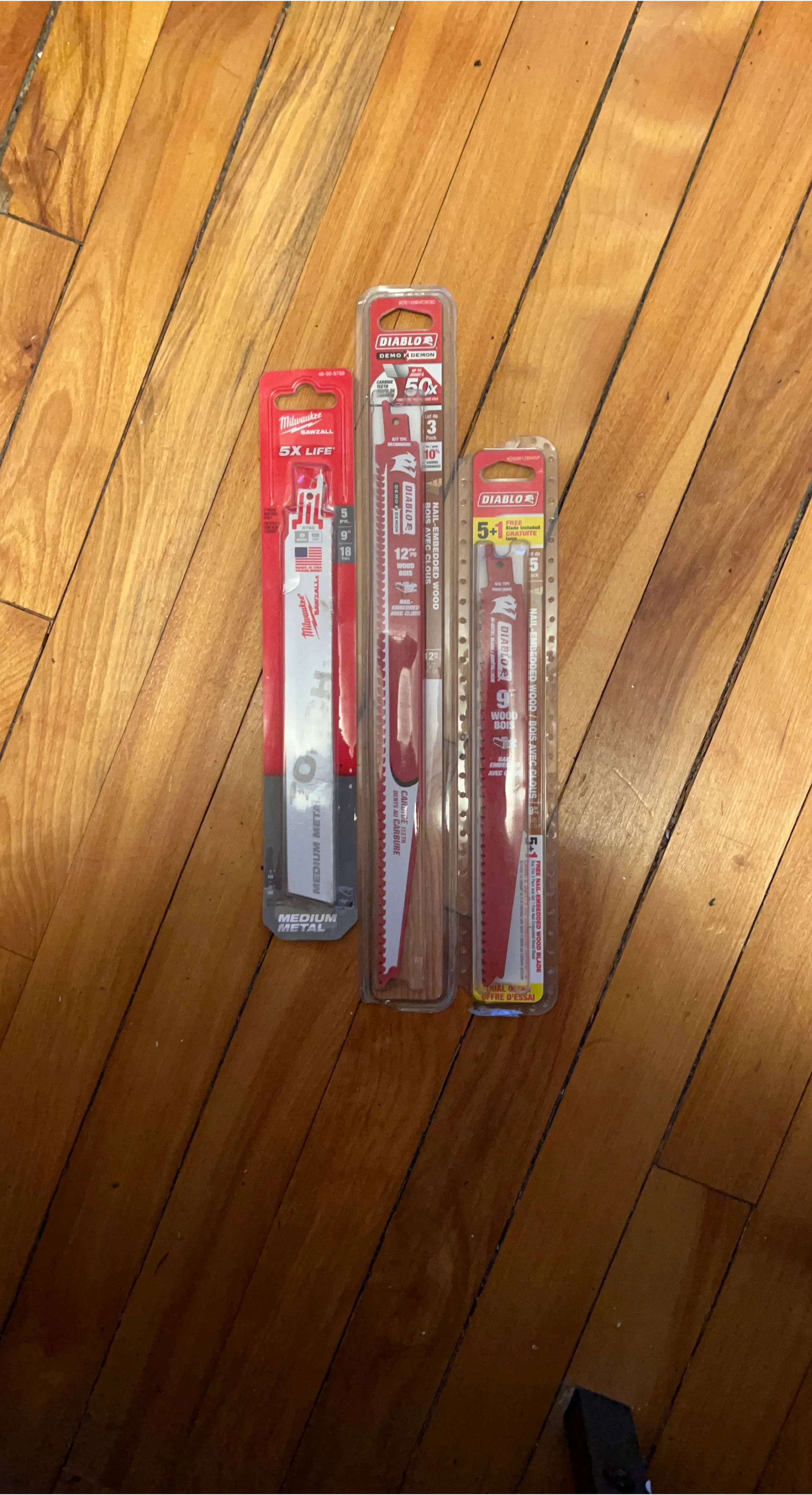 Milwaukee & Diablo Sawzall Blades - Medium Metal & Wood