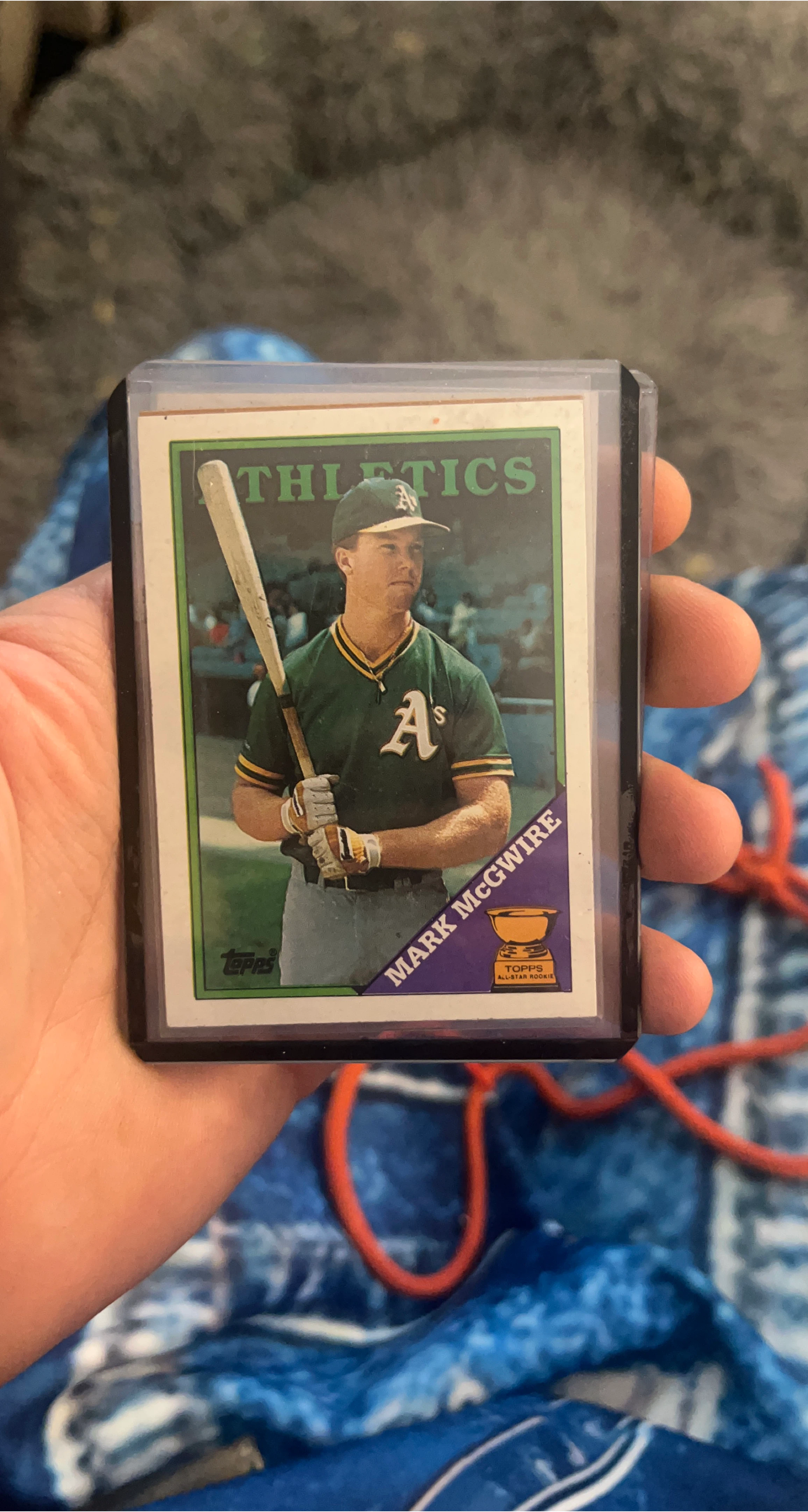 Mark McGwire Topps All-Star Rookie Baseball Card