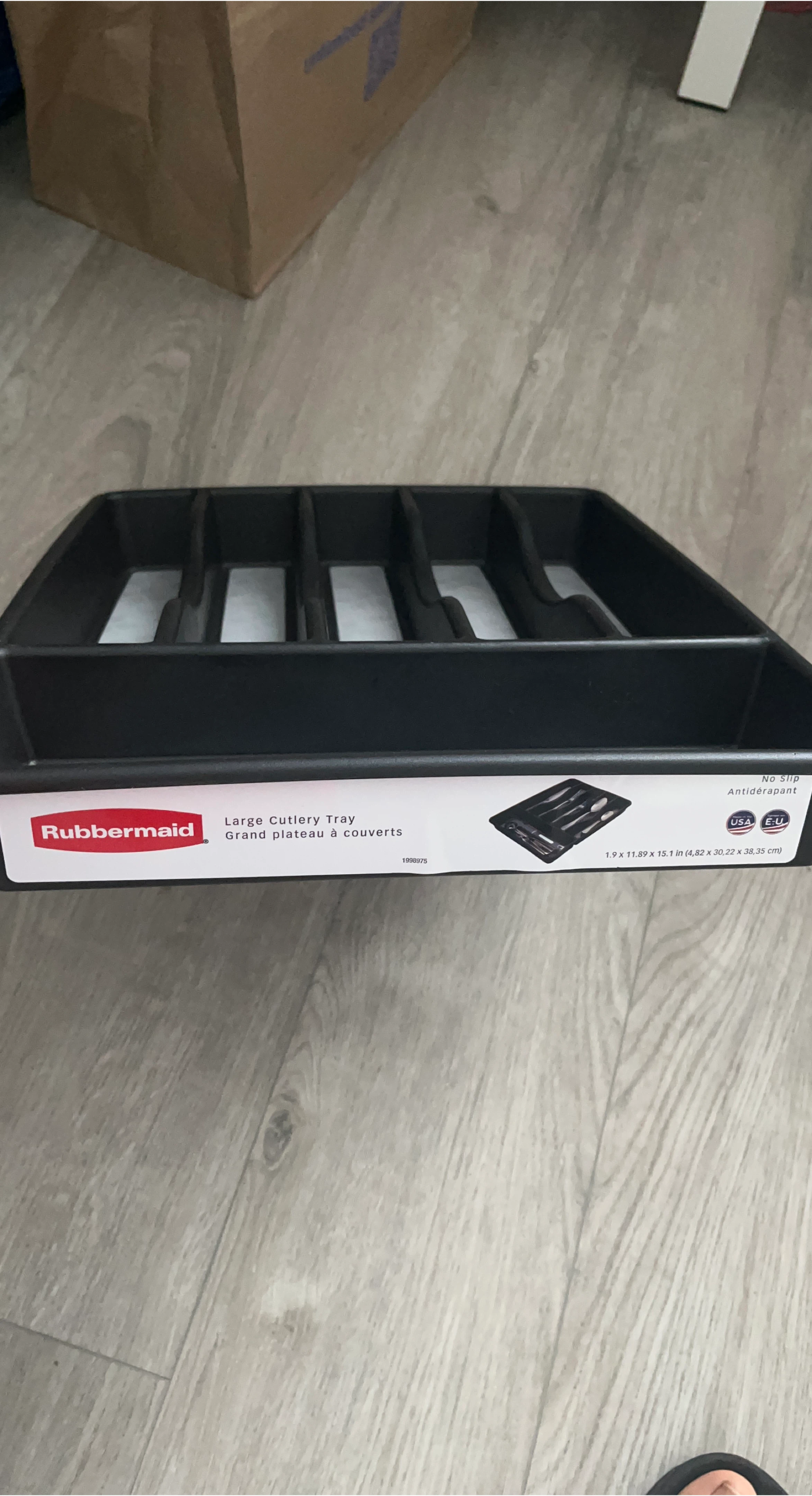 Rubbermaid Large Cutlery Tray - Black