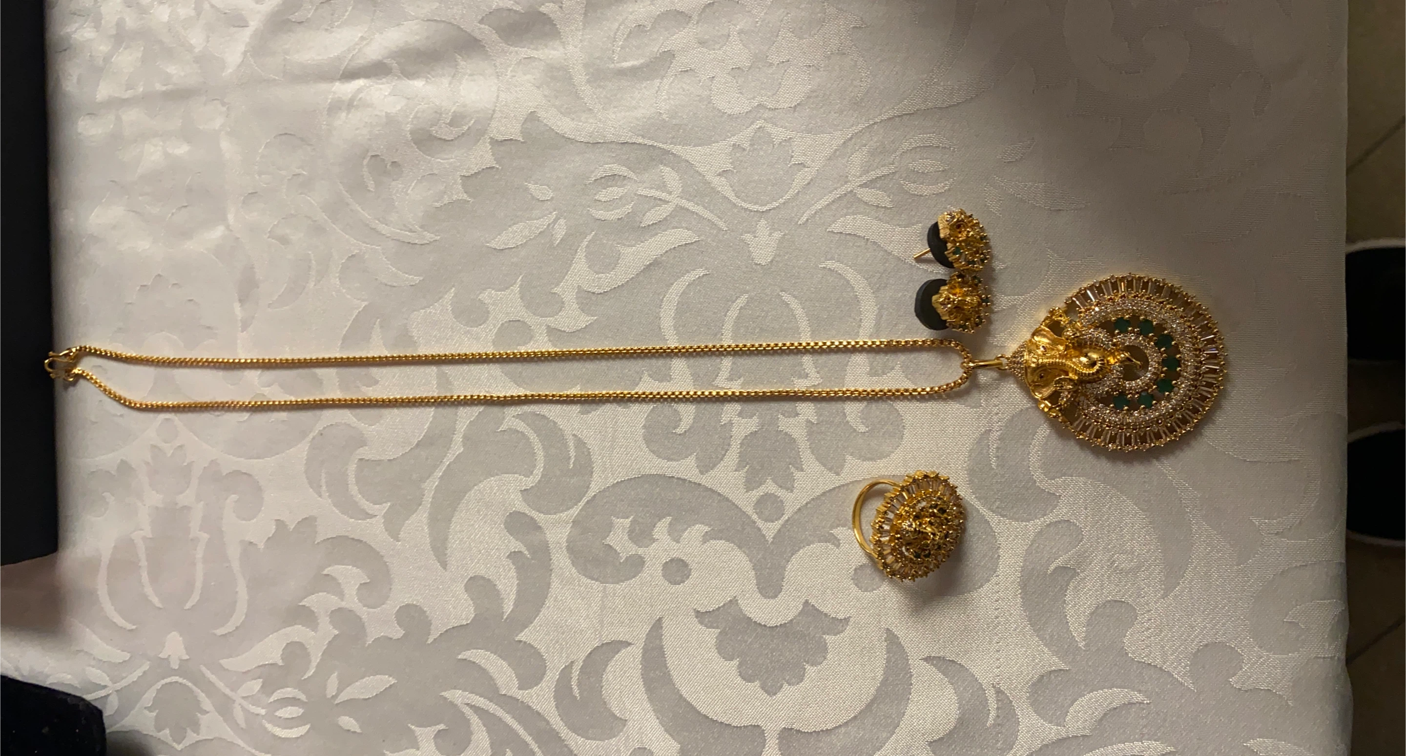 Gold Plated Indian Jewelry Set