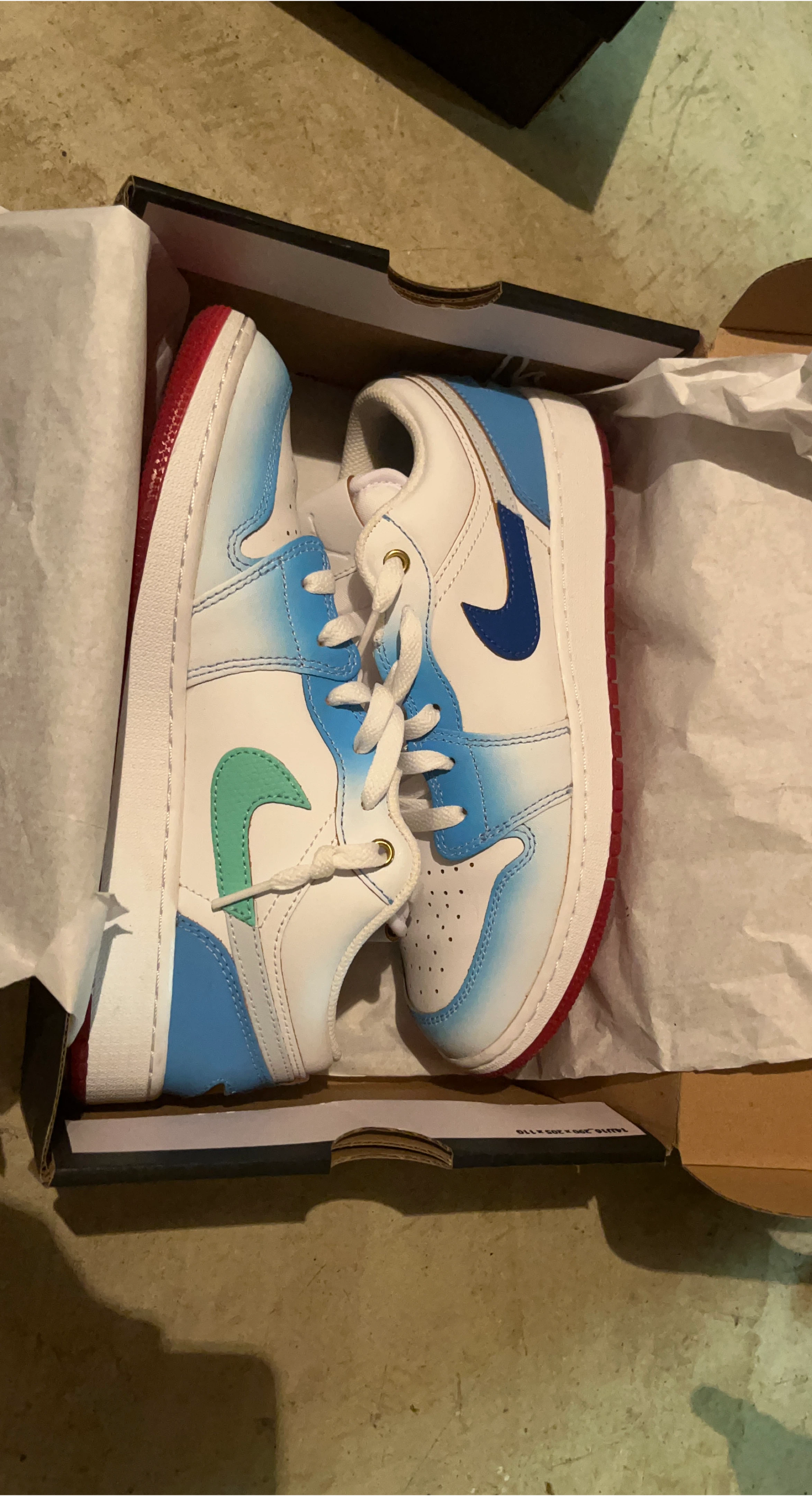 Nike Air Jordan 1 Low White/Blue/Green