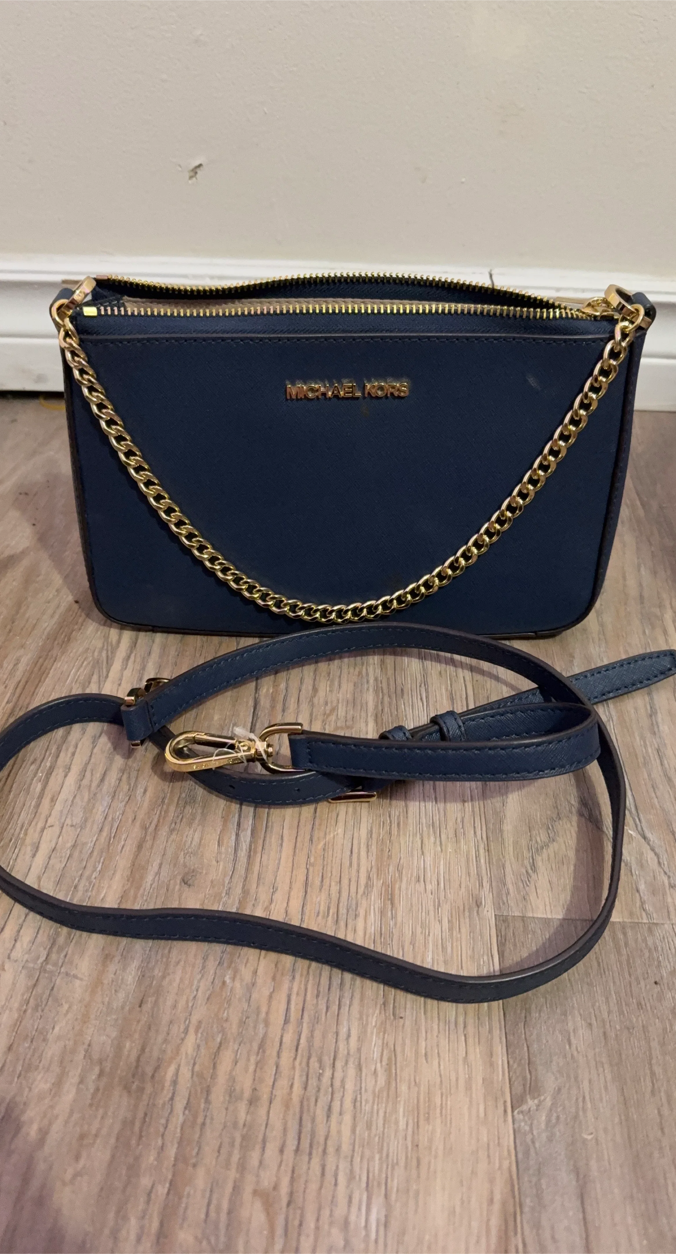Michael Kors Navy Blue Crossbody Bag