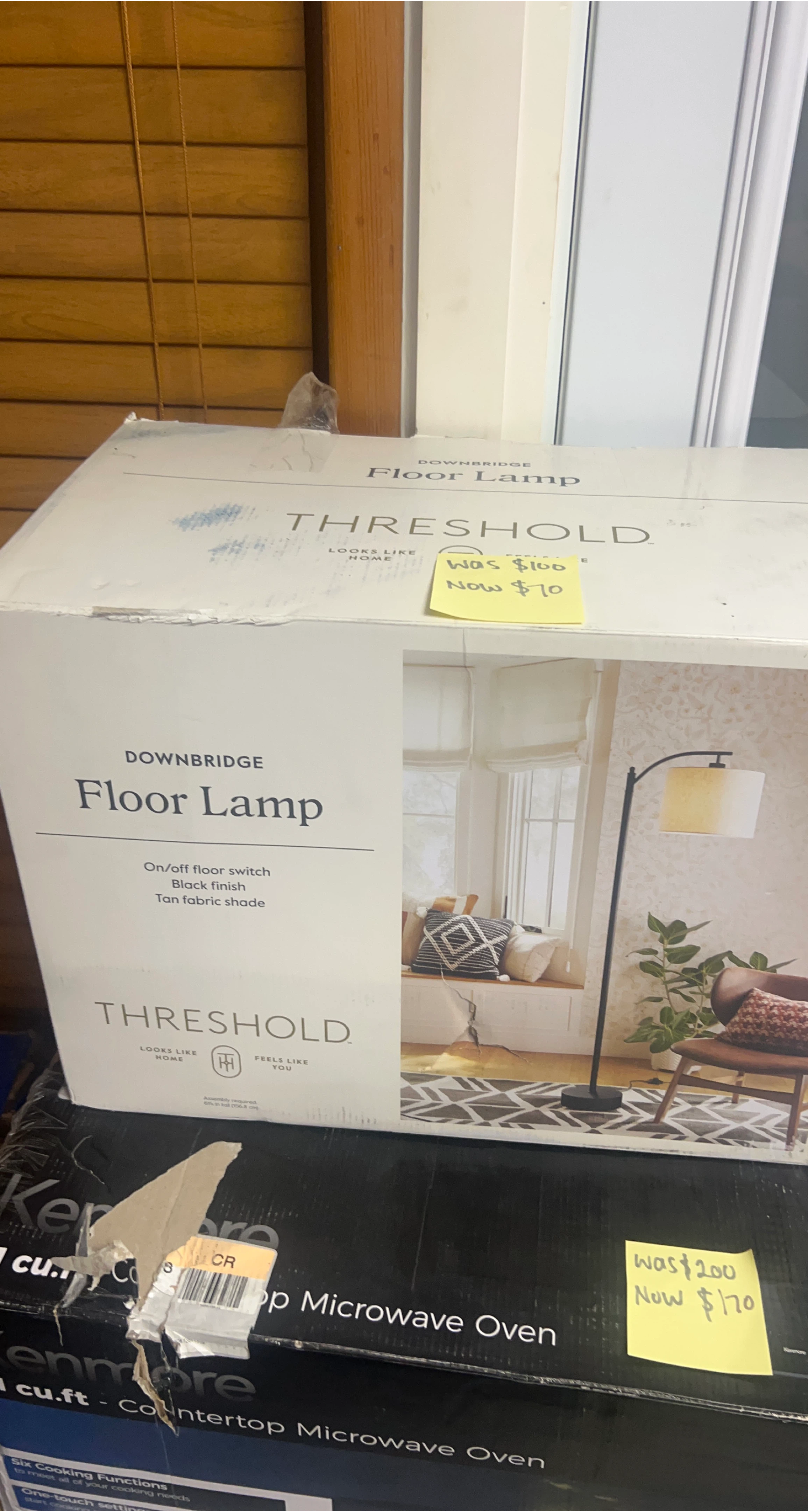 Threshold Downbridge Floor Lamp - Black Finish