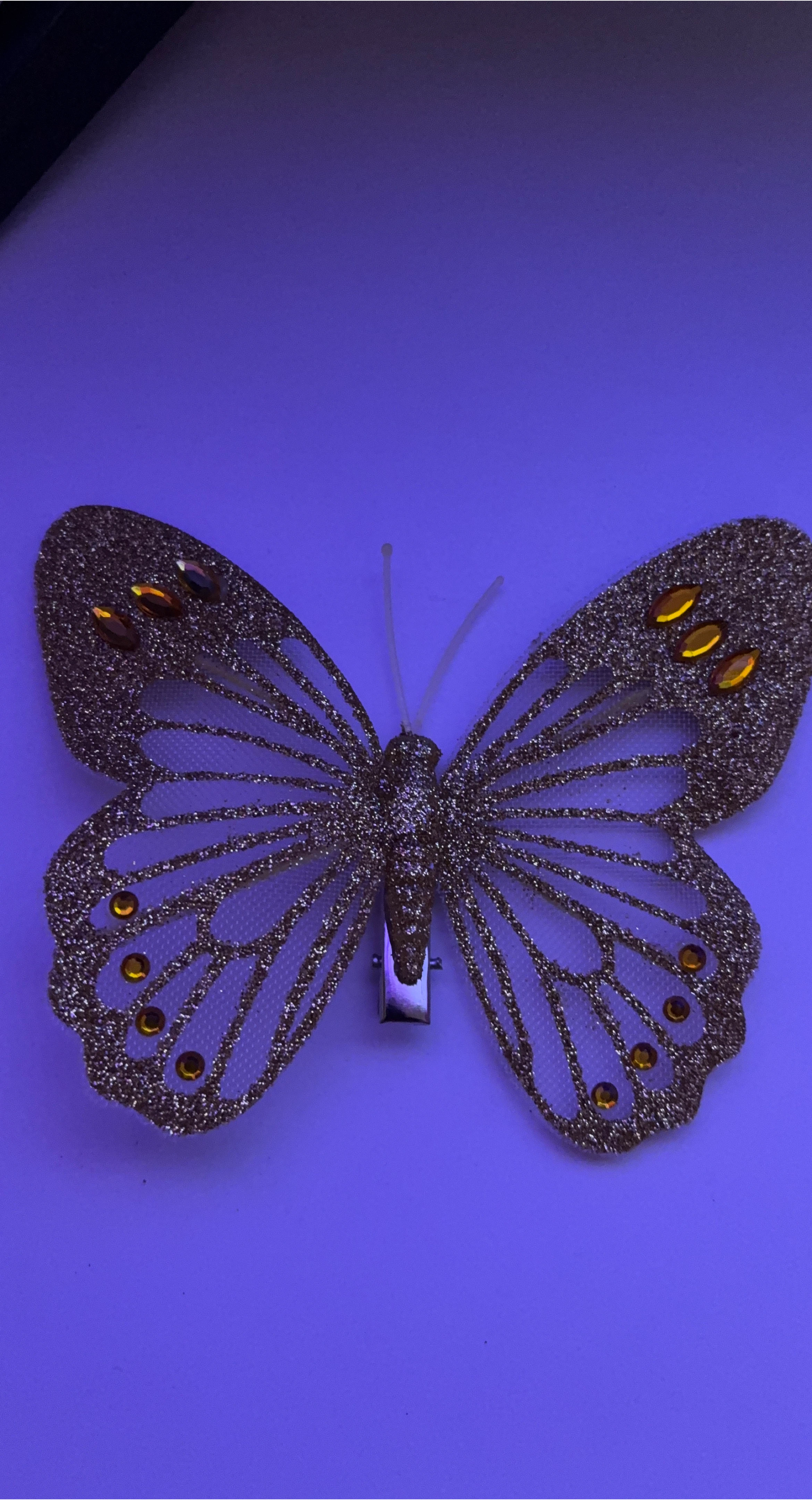 Glitter Butterfly Clip #cleanout