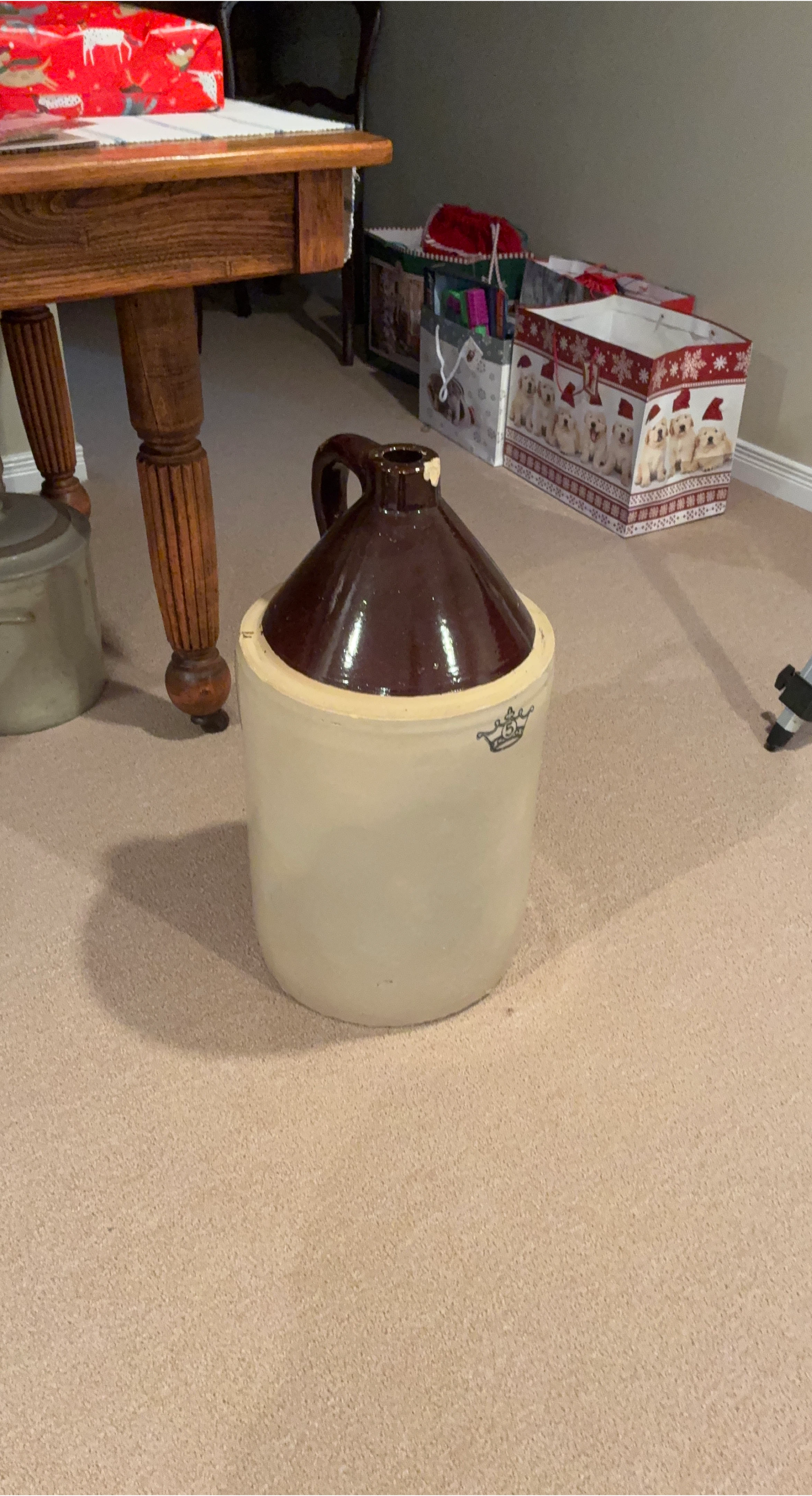 Vintage Crown Potteries 5 Gallon Crock Jug