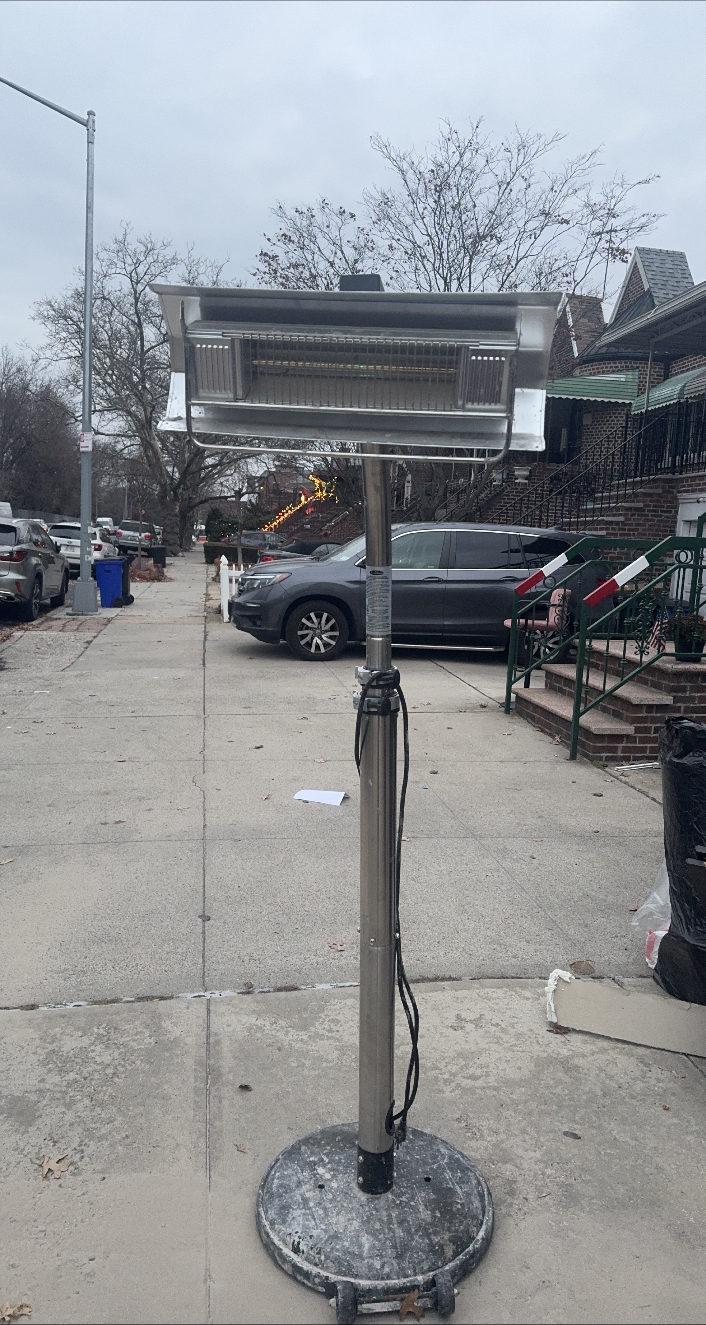 Fire Sense Silver Outdoor Heater