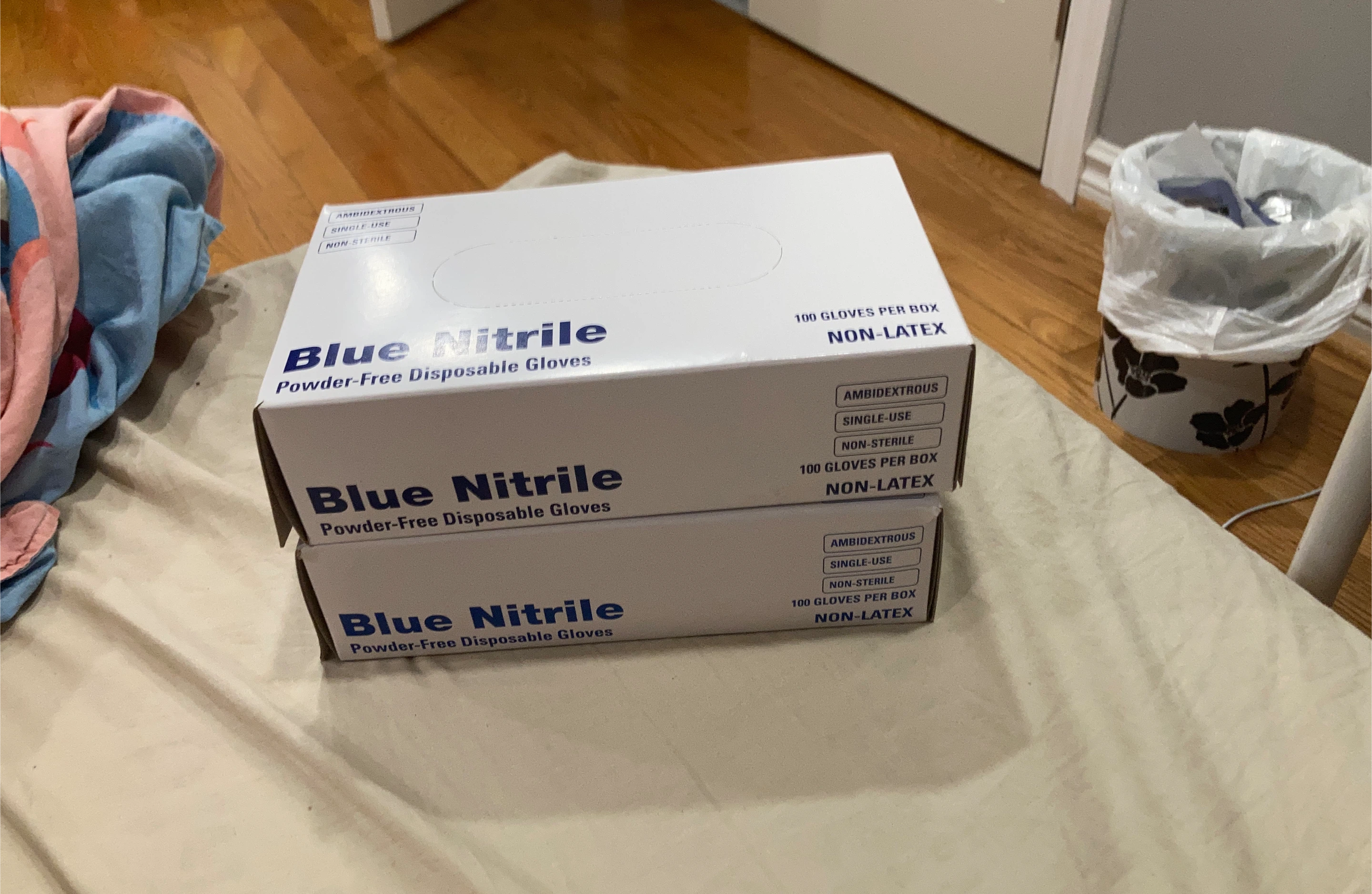 Blue Nitrile Powder-Free Disposable Gloves (100/box)
