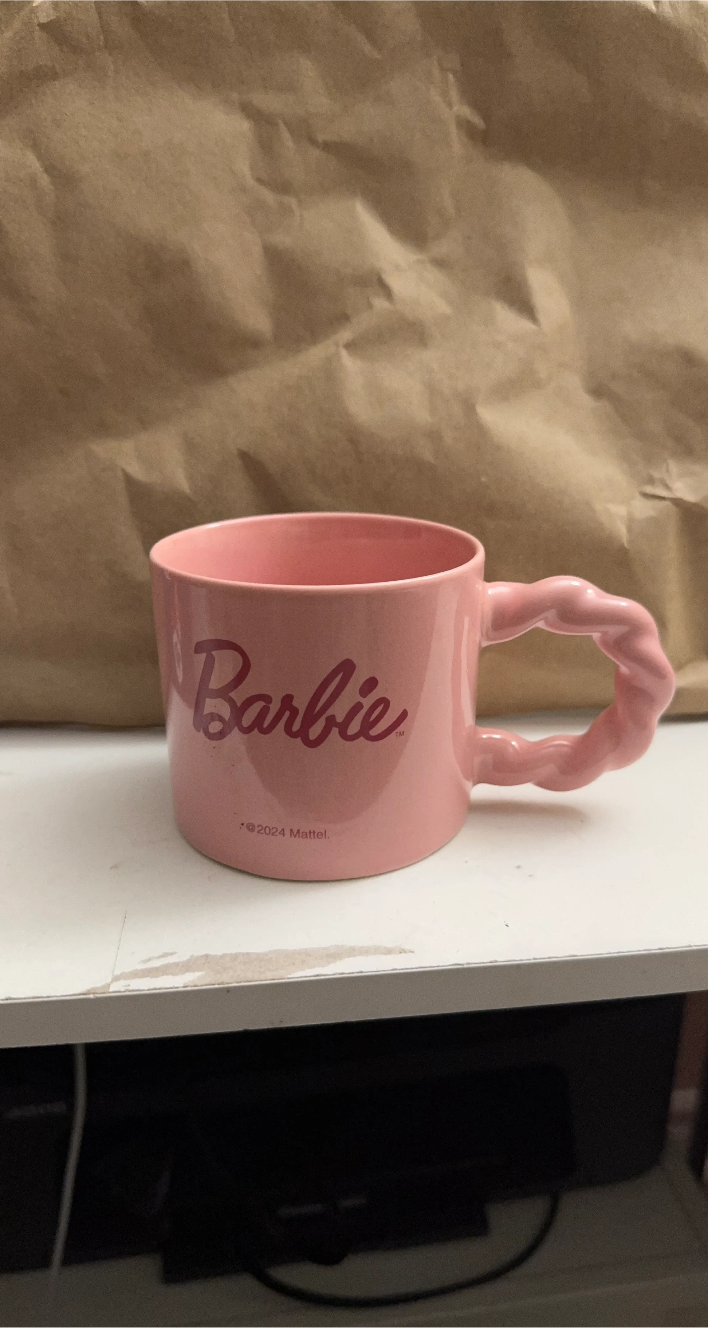 Barbie Pink Mug with Muscular Handle