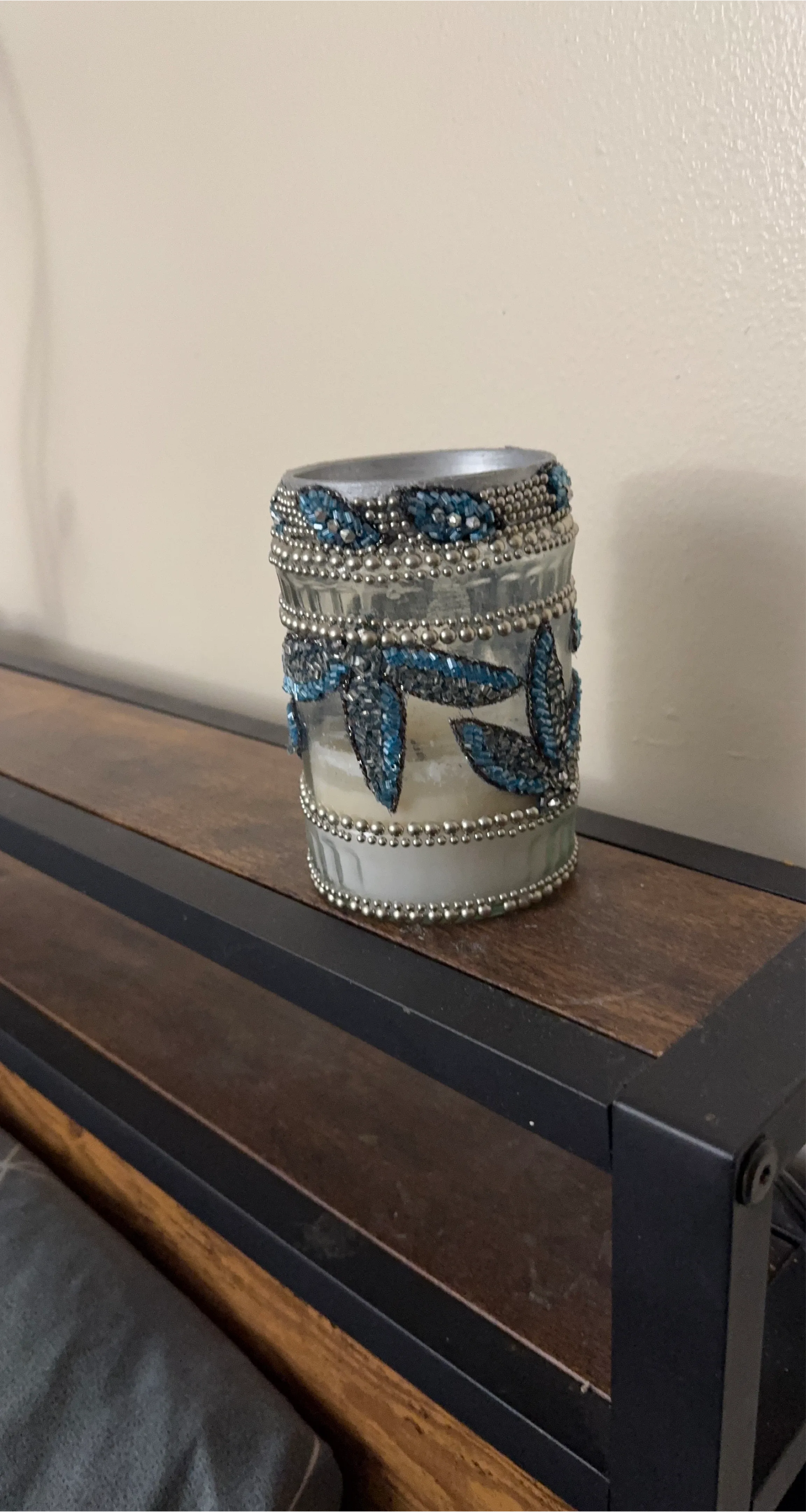 One of a kind Decorated Candle Holder