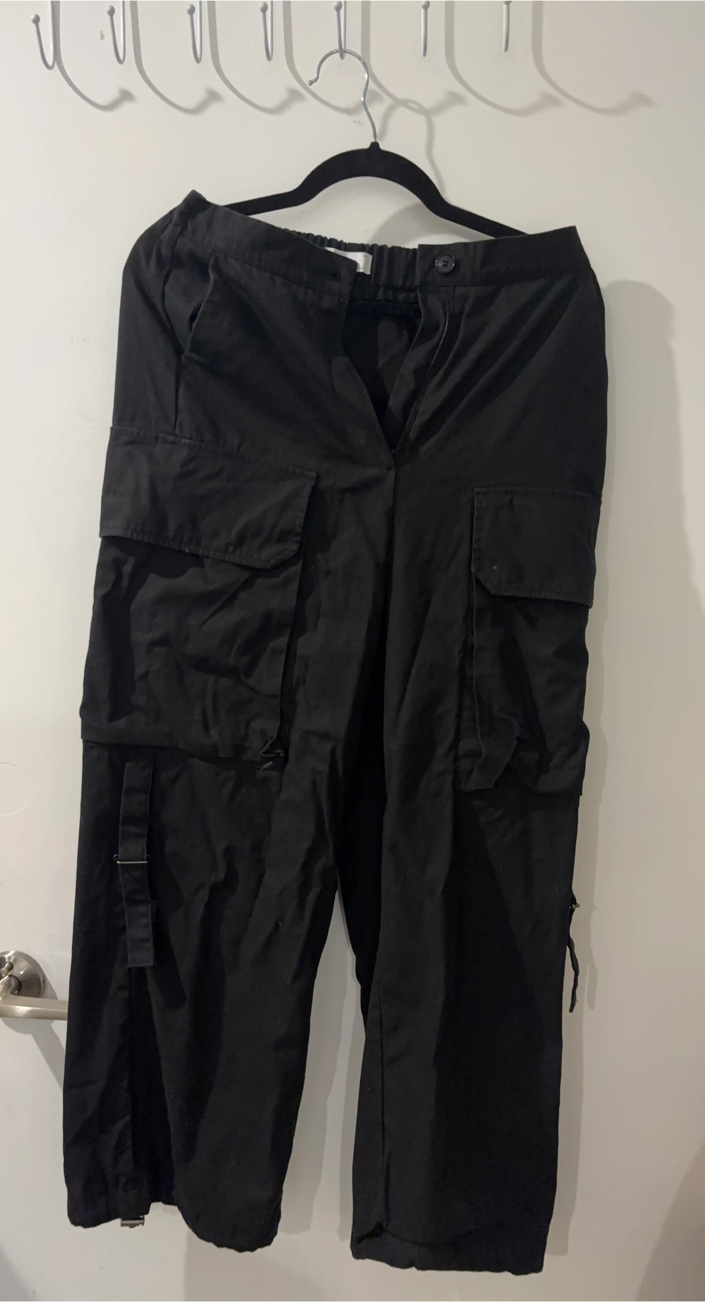 OAK & FORT Black Cargo Pants