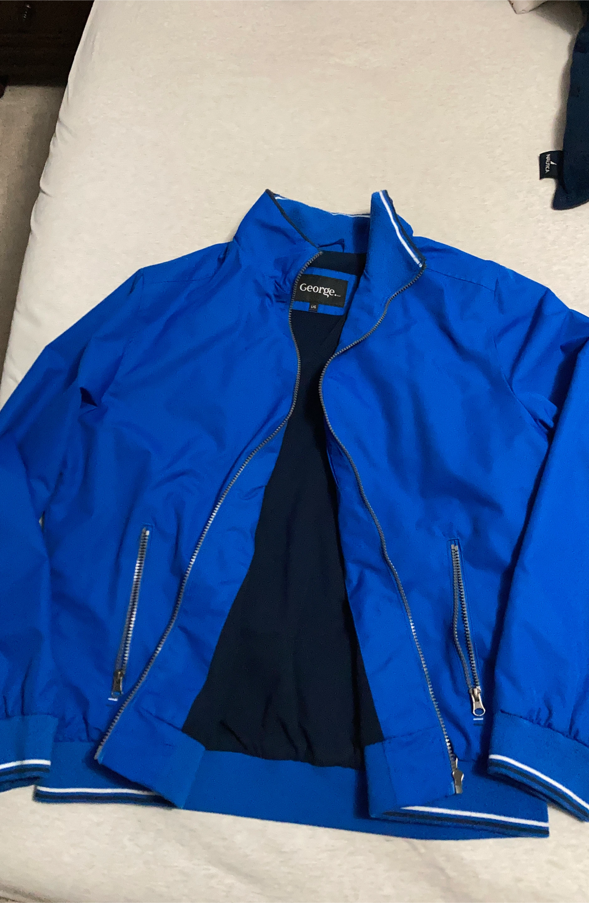 George Blue Bomber Jacket - Size L