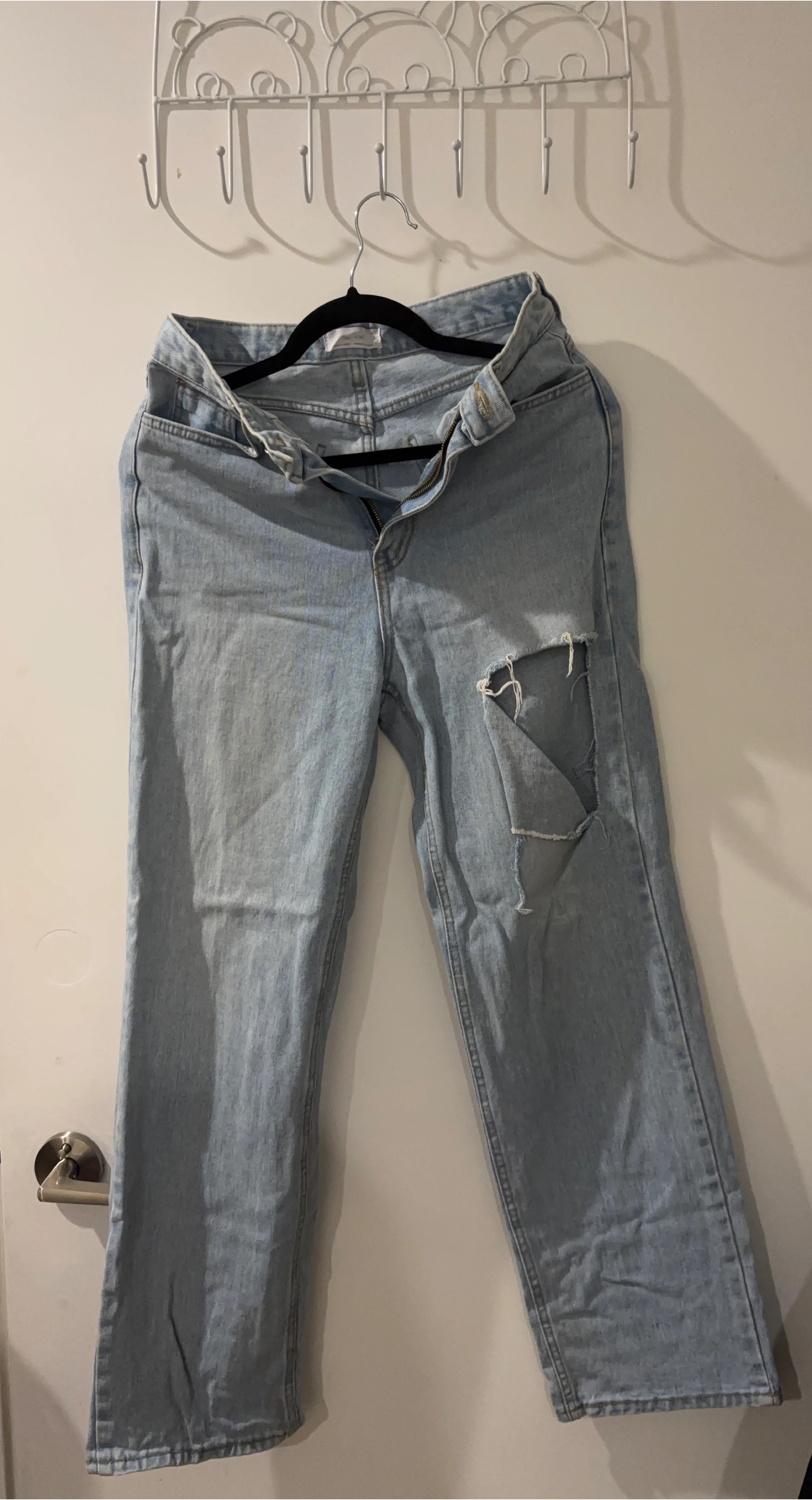 OAK & FORT Light Blue Ripped Jeans