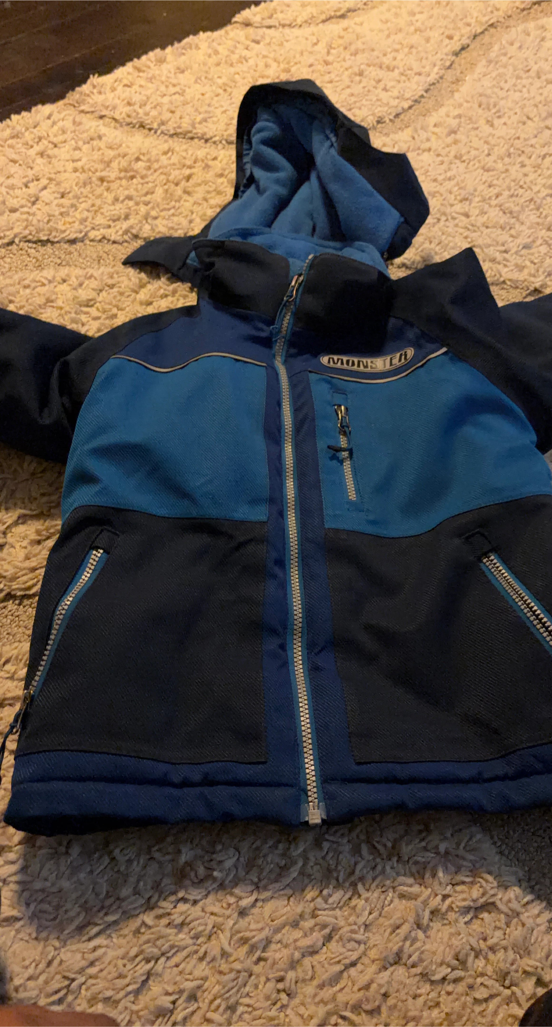 Monster Blue Kids Winter Jacket