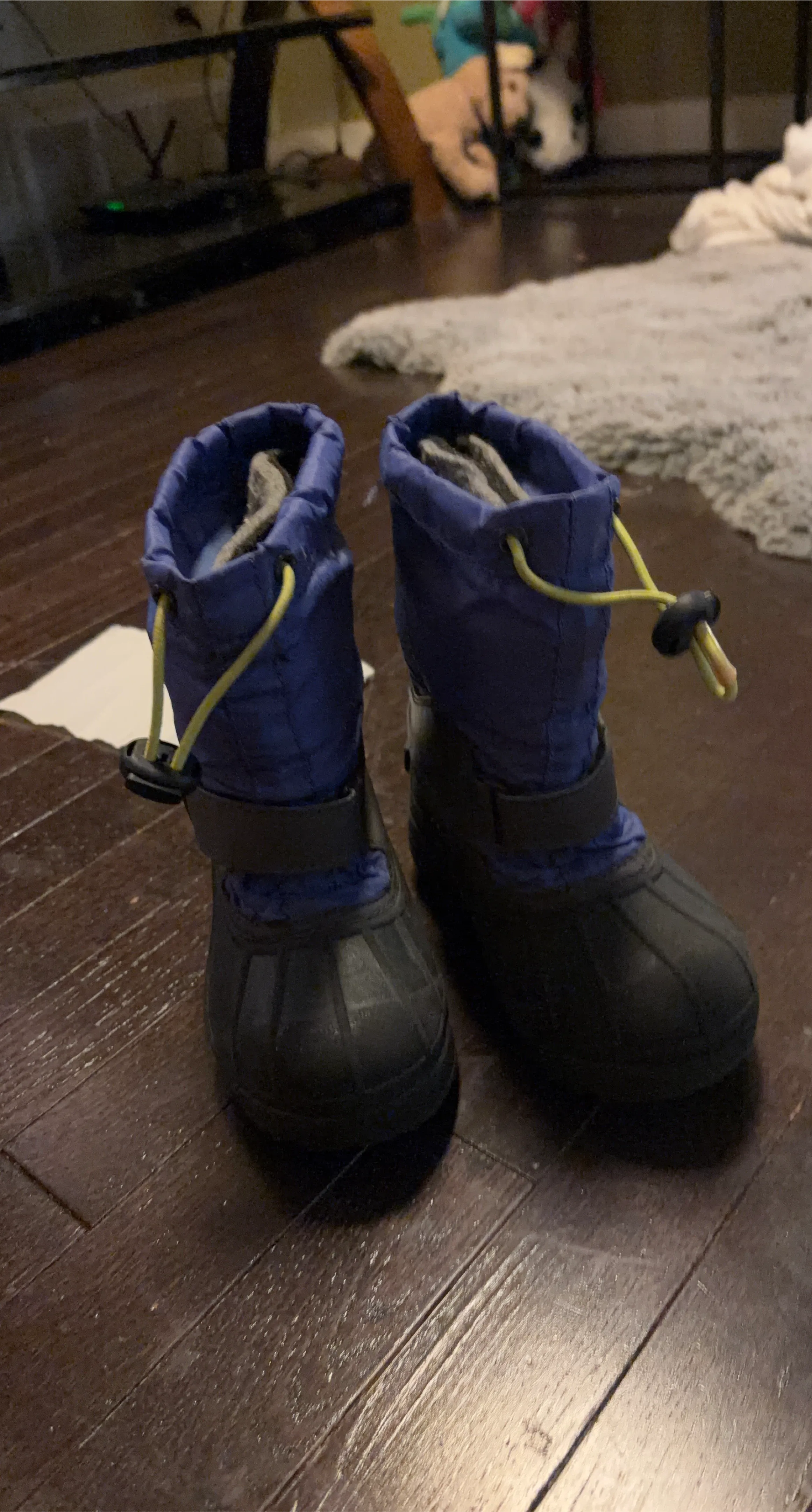 Blue & Black Winter Snow Boots