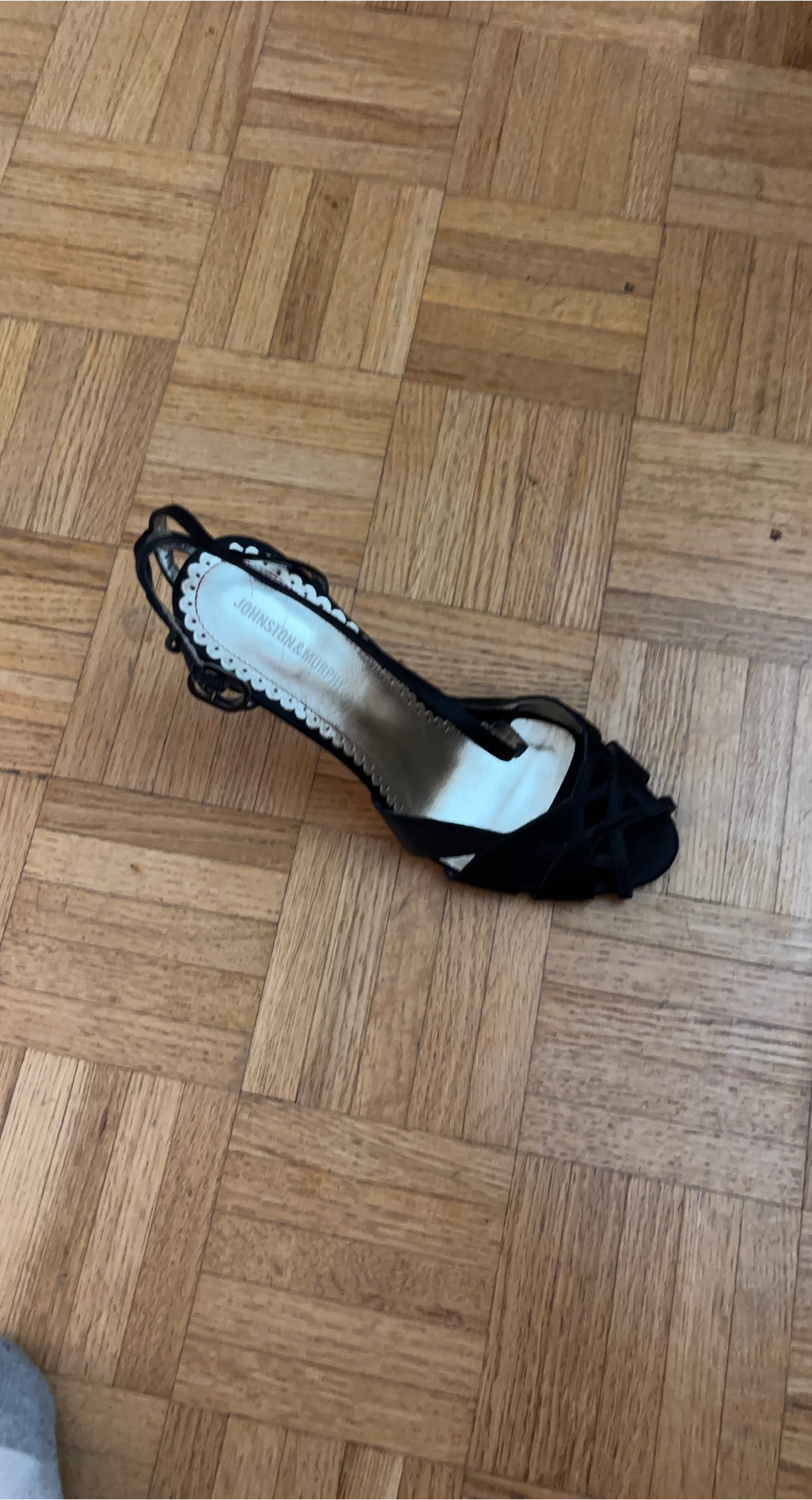 Johnston & Murphy Black Slingback Heels